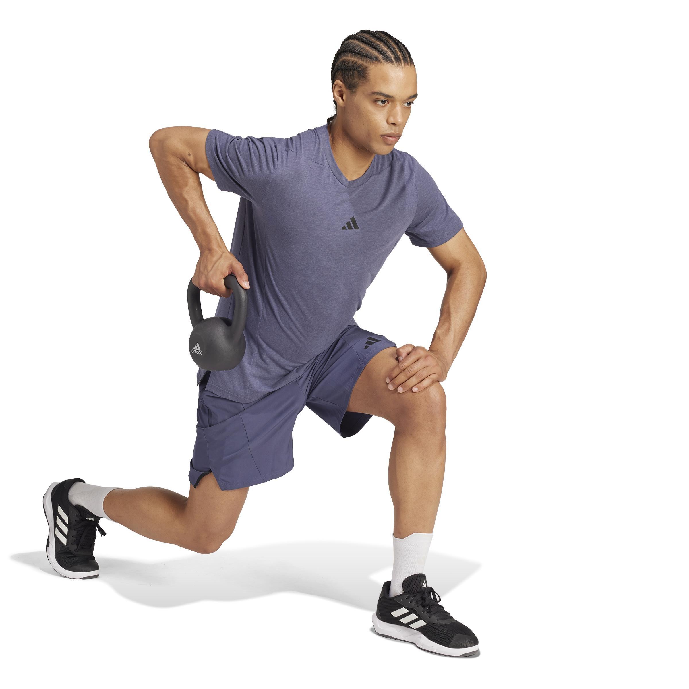 Designed for Training Workout Shorts, Blue, A901_ONE, large image number 14