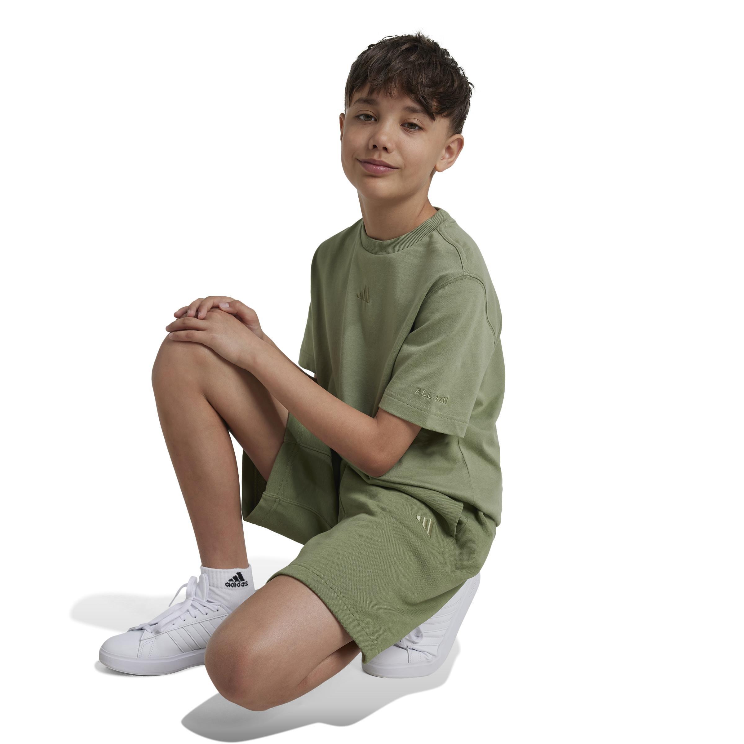 Unisex Kids ALL SZN Shorts, Green, , large image number 5