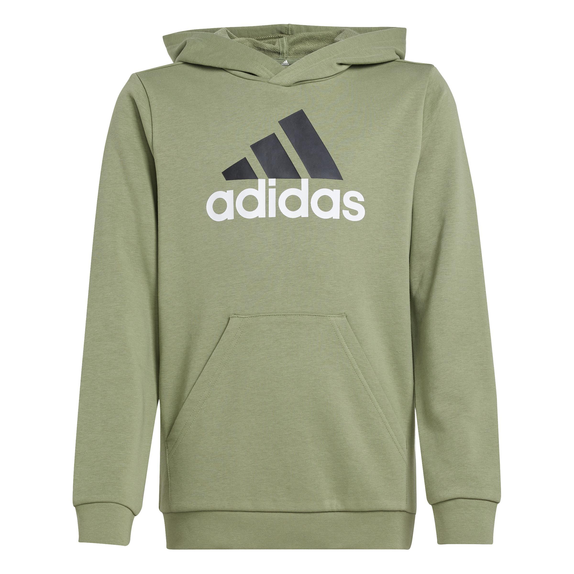 Unisex Kids Essentials Two-Colored Big Logo Cotton Hoodie, Green, , large image number 0