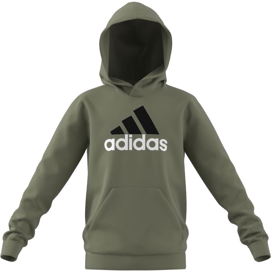 Unisex Kids Essentials Two-Colored Big Logo Cotton Hoodie, Green, , large image number 5