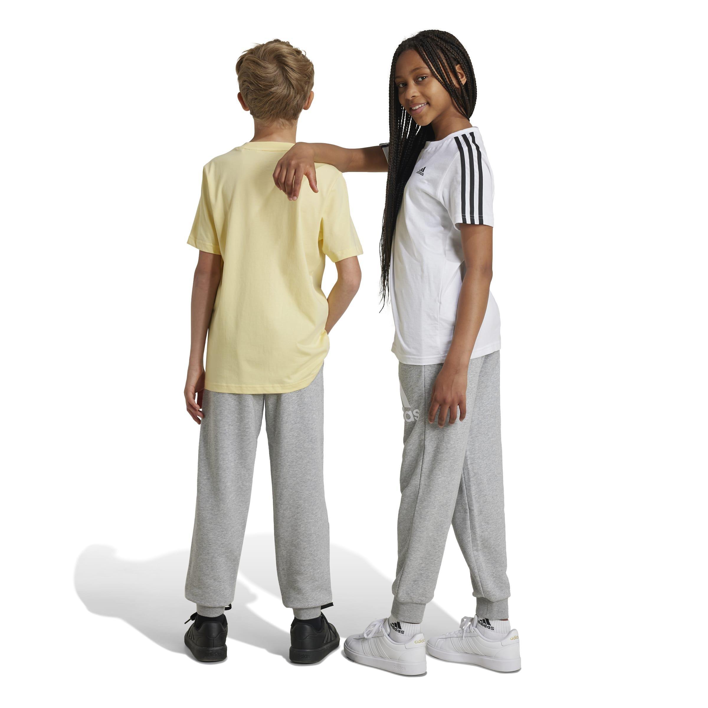 Kids Unisex Essentials Regular Fit Big Logo Cotton Joggers, Grey, A901_ONE, medium