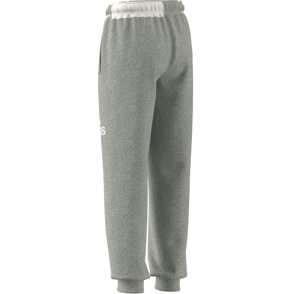 Kids Unisex Essentials Regular Fit Big Logo Cotton Joggers, Grey, , large image number 6