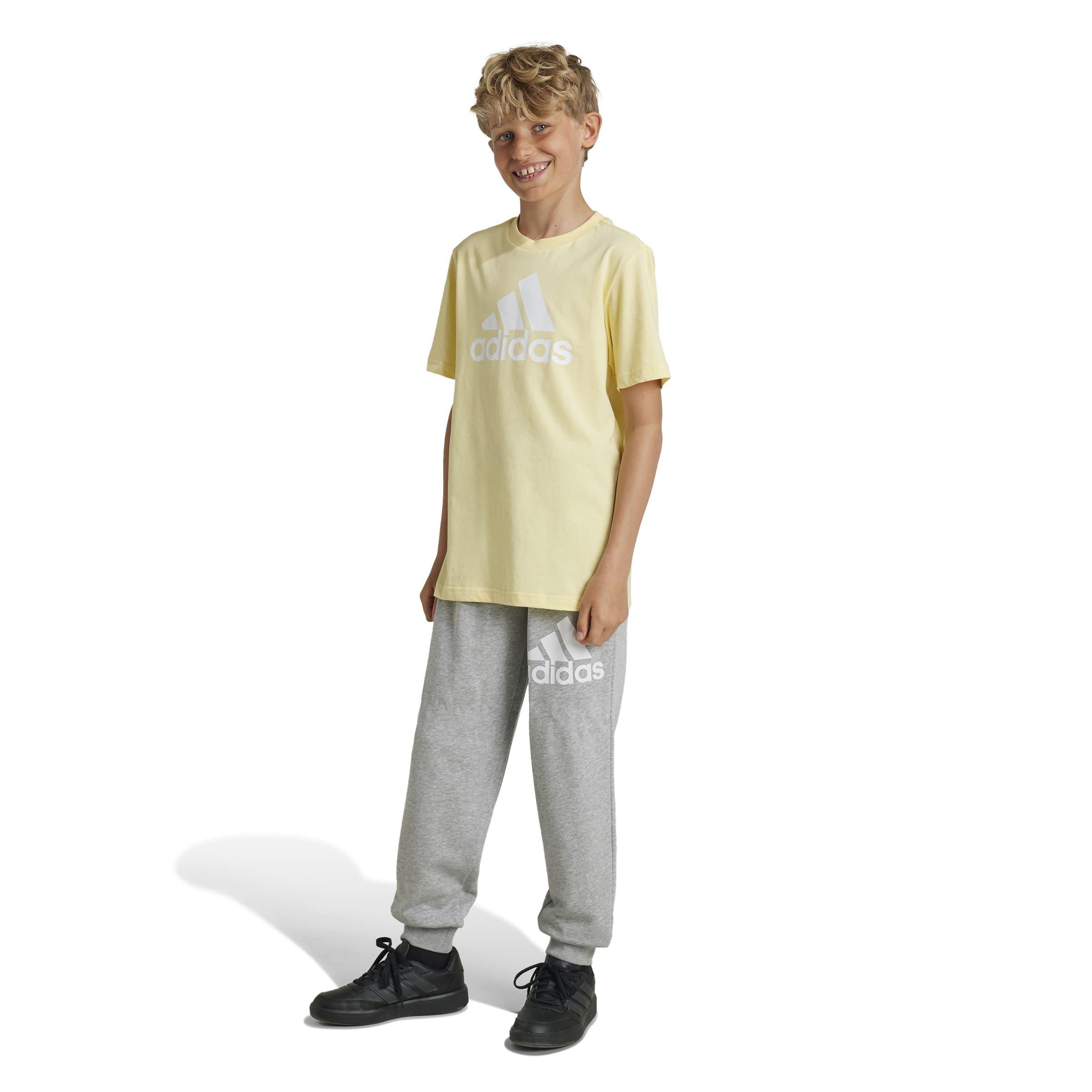 Kids Unisex Essentials Regular Fit Big Logo Cotton Joggers, Grey, , large image number 11