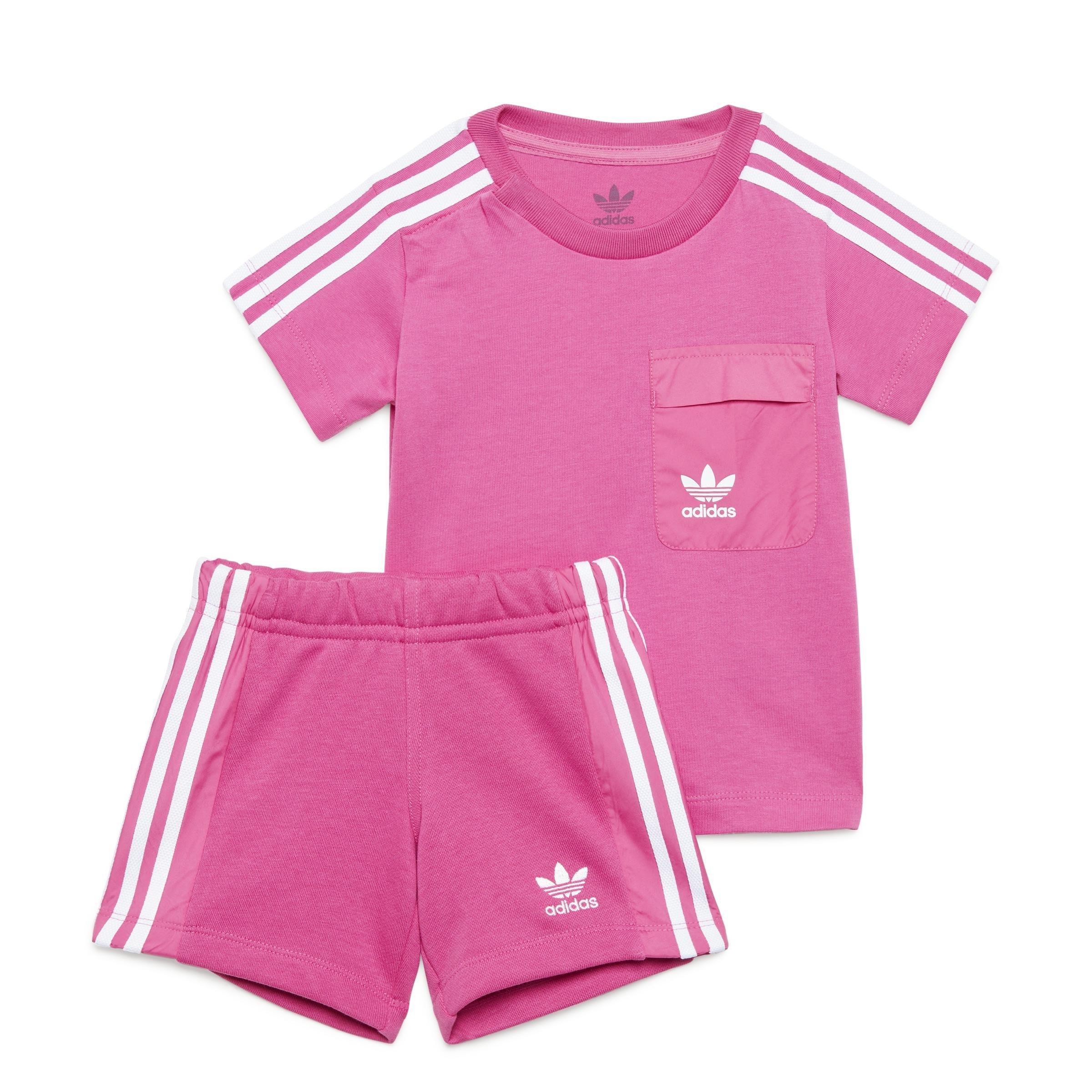 Unisex Kids Shorts Tee Set, Pink, A901_ONE, large image number 1