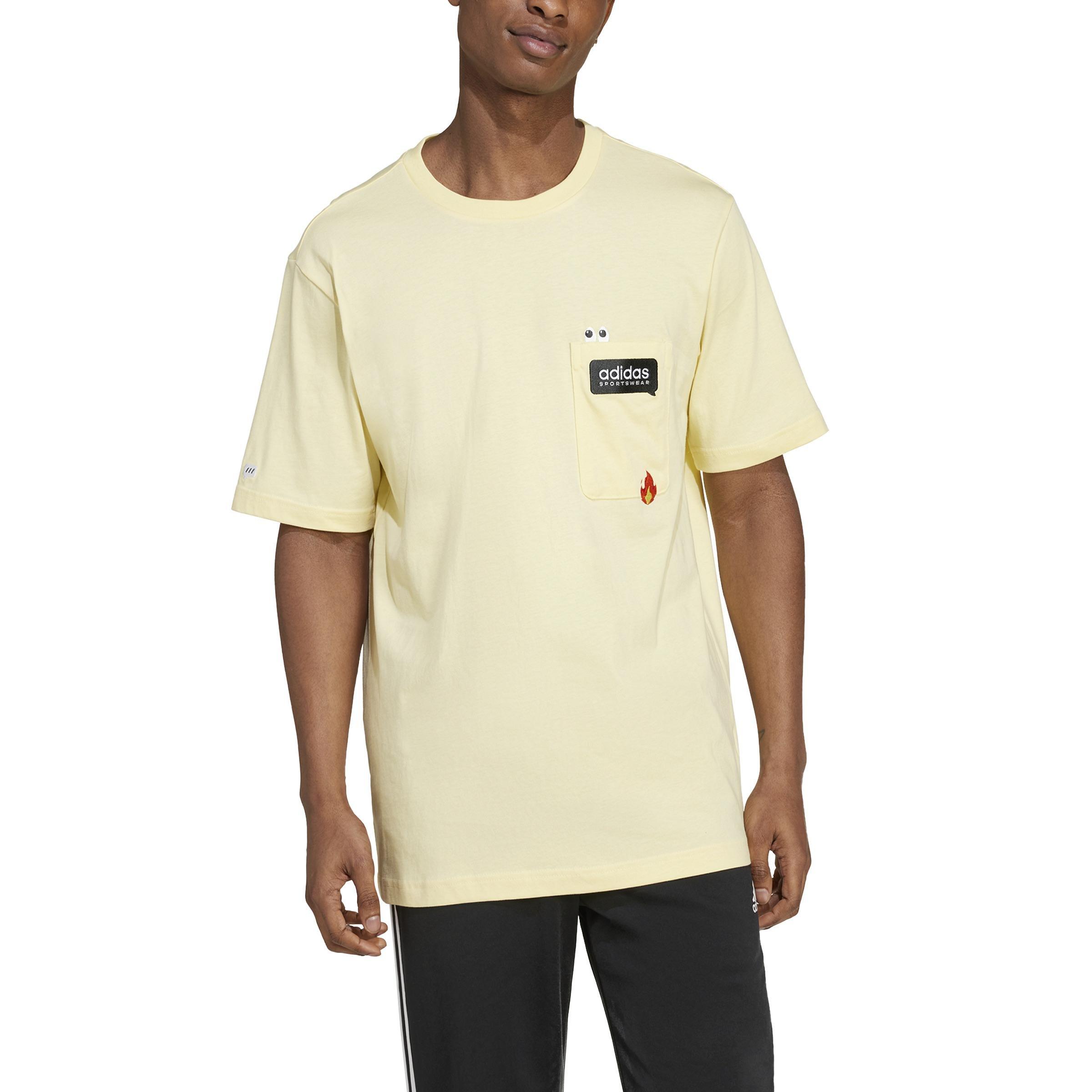 Remoji Pocket Graphic T-Shirt, Yellow, A901_ONE, large image number 1