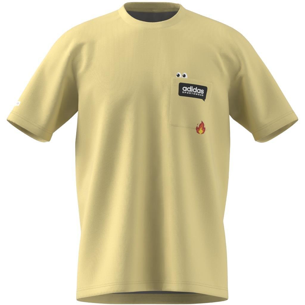 Remoji Pocket Graphic T-Shirt, Yellow, A901_ONE, large image number 9