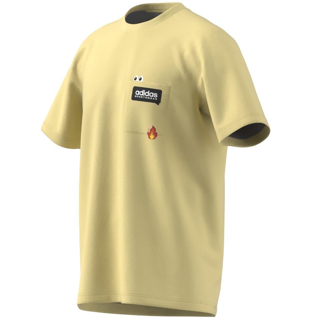 Remoji Pocket Graphic T-Shirt, Yellow, A901_ONE, large image number 11