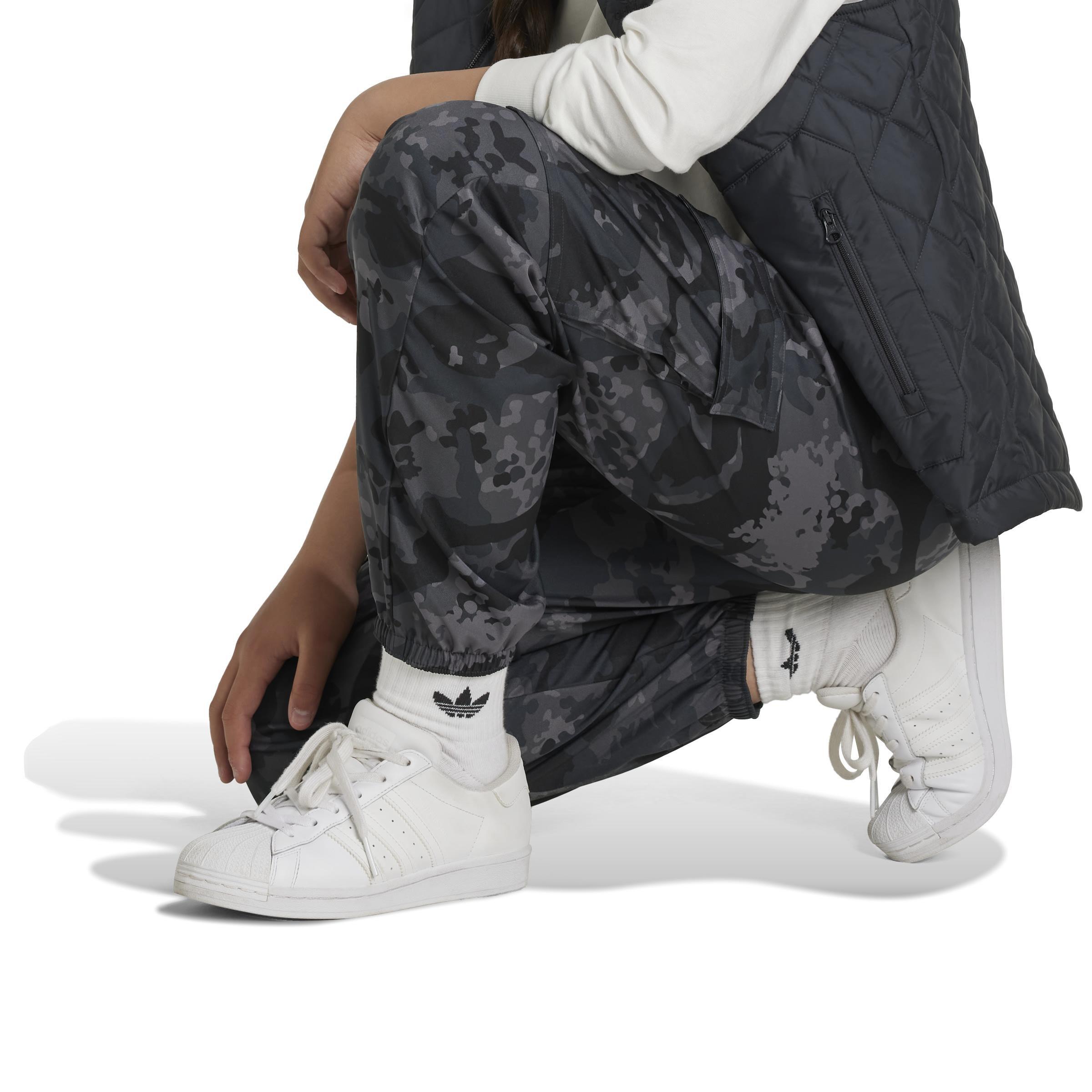 Unisex Kids Allover Print Cargo Trousers, Grey, , large image number 4