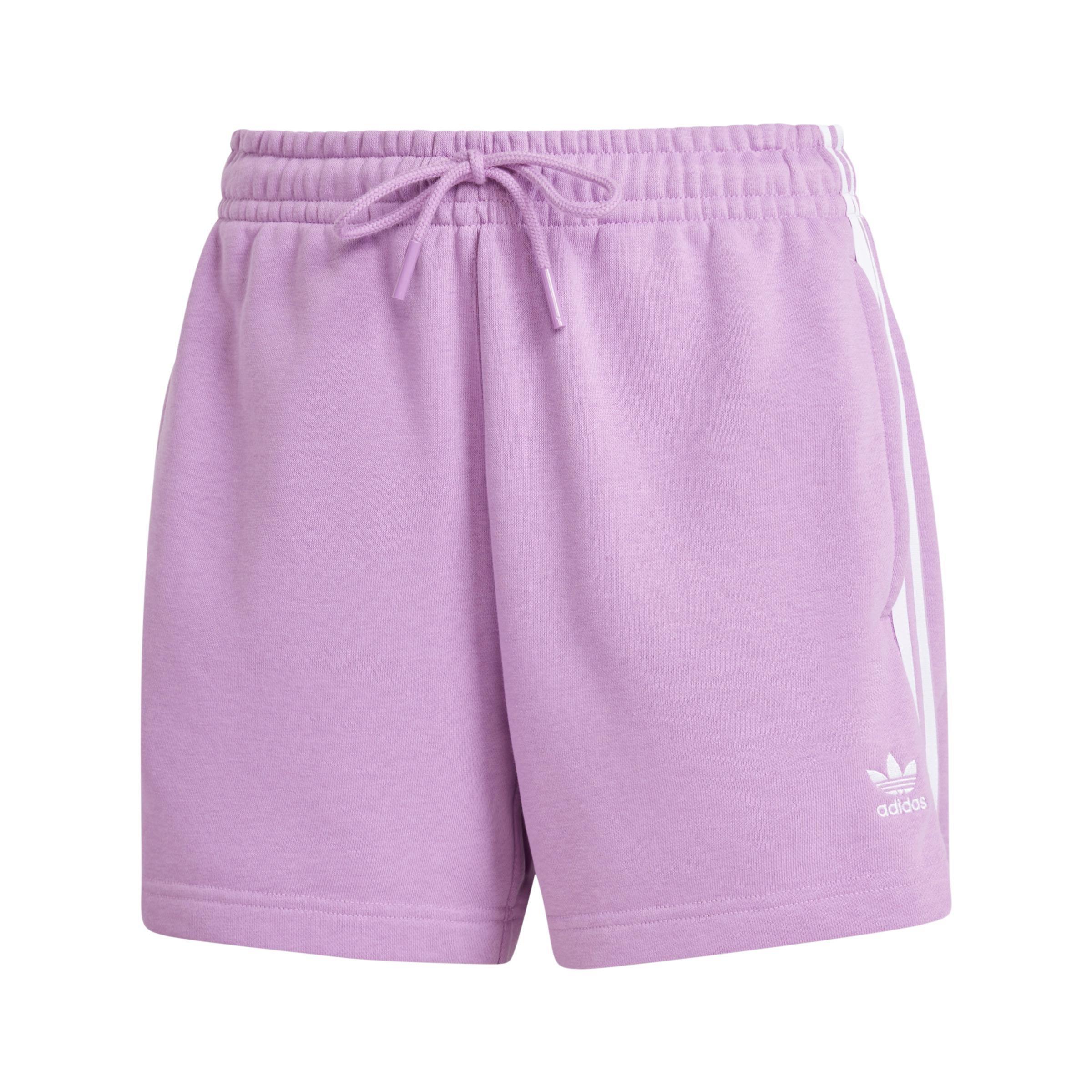 3-Stripes French Terry Shorts, Purple, , large image number 0