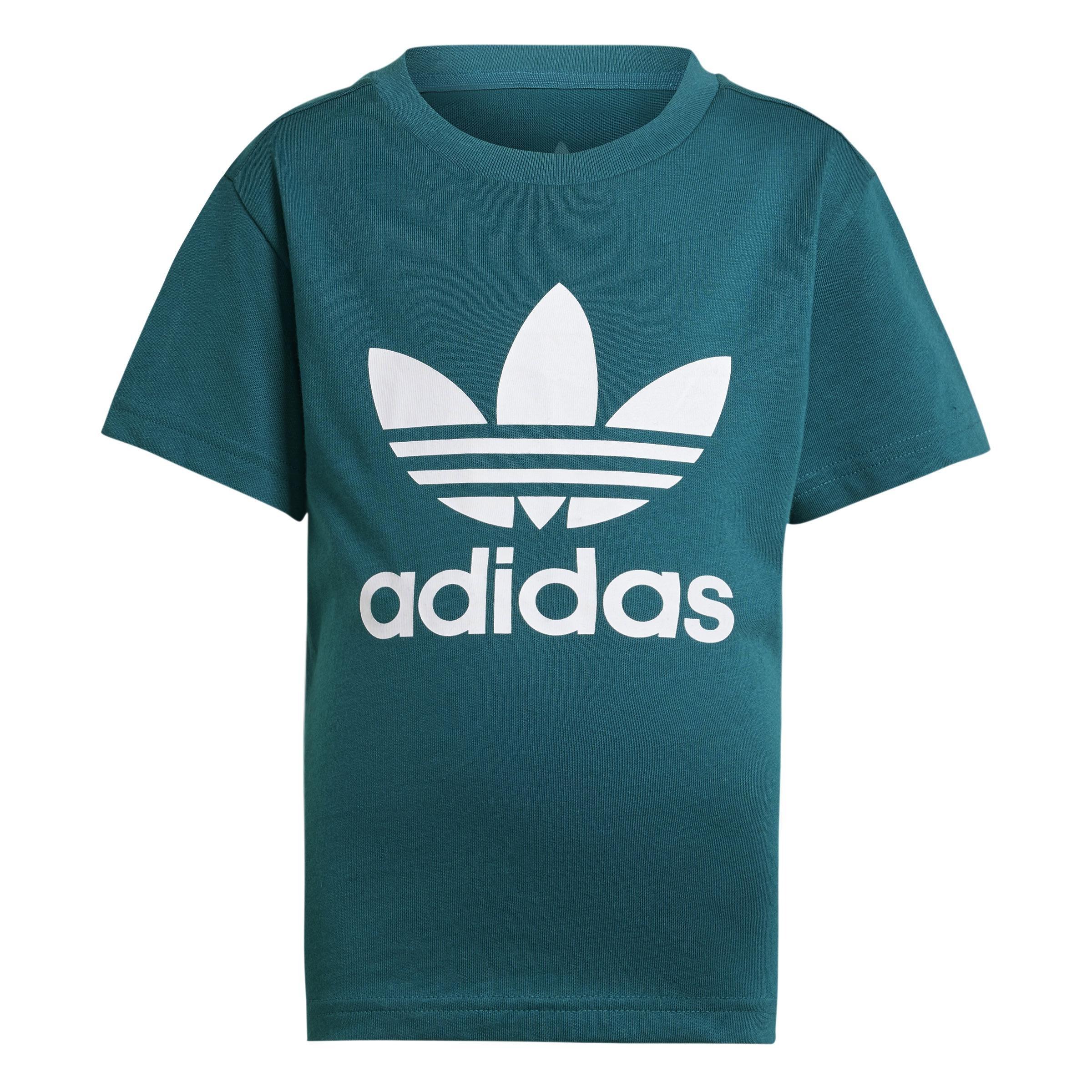 Unisex Kids Adicolor Trefoil T-Shirt, Turquoise, A901_ONE, large image number 1