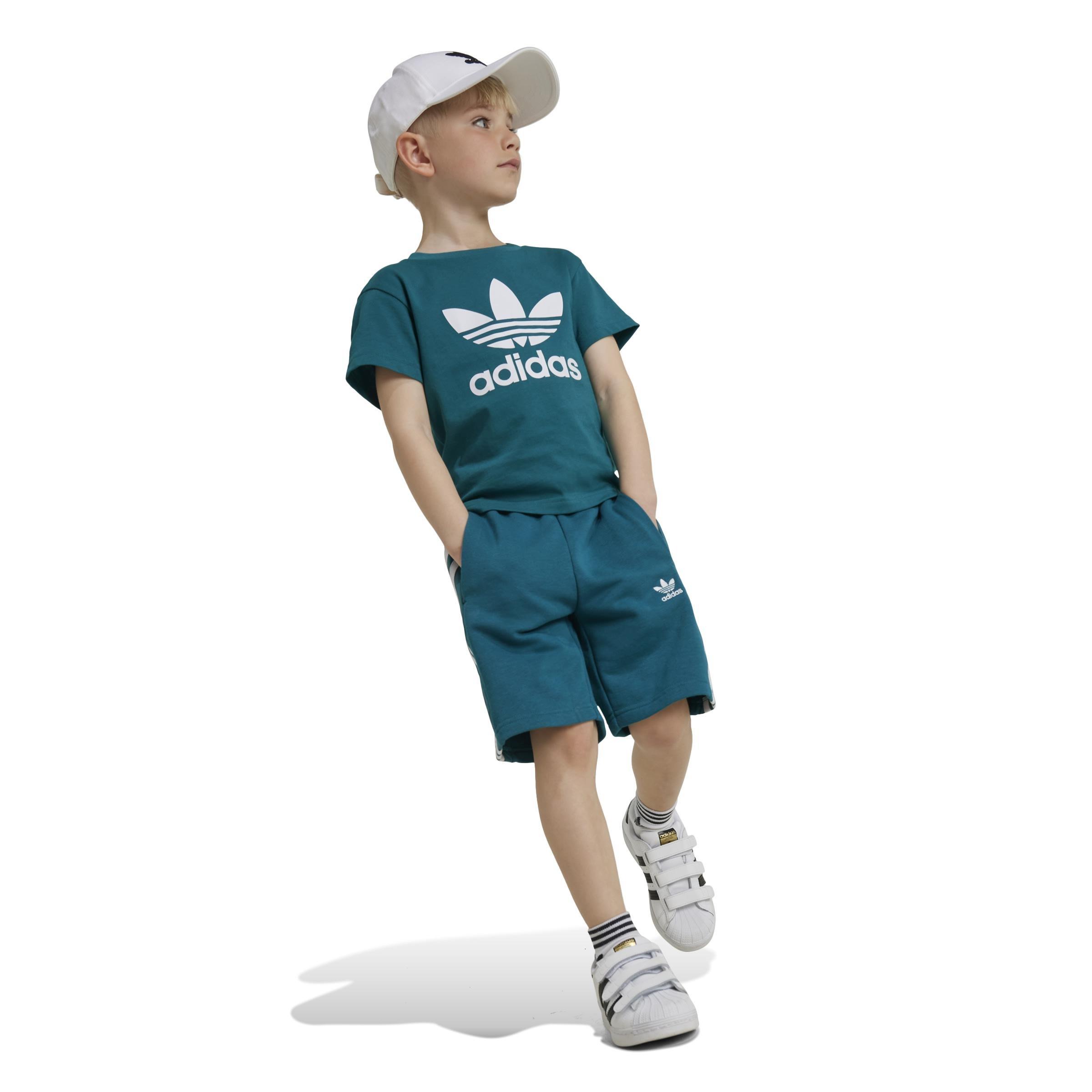 Unisex Kids Adicolor Trefoil T-Shirt, Turquoise, A901_ONE, large image number 14