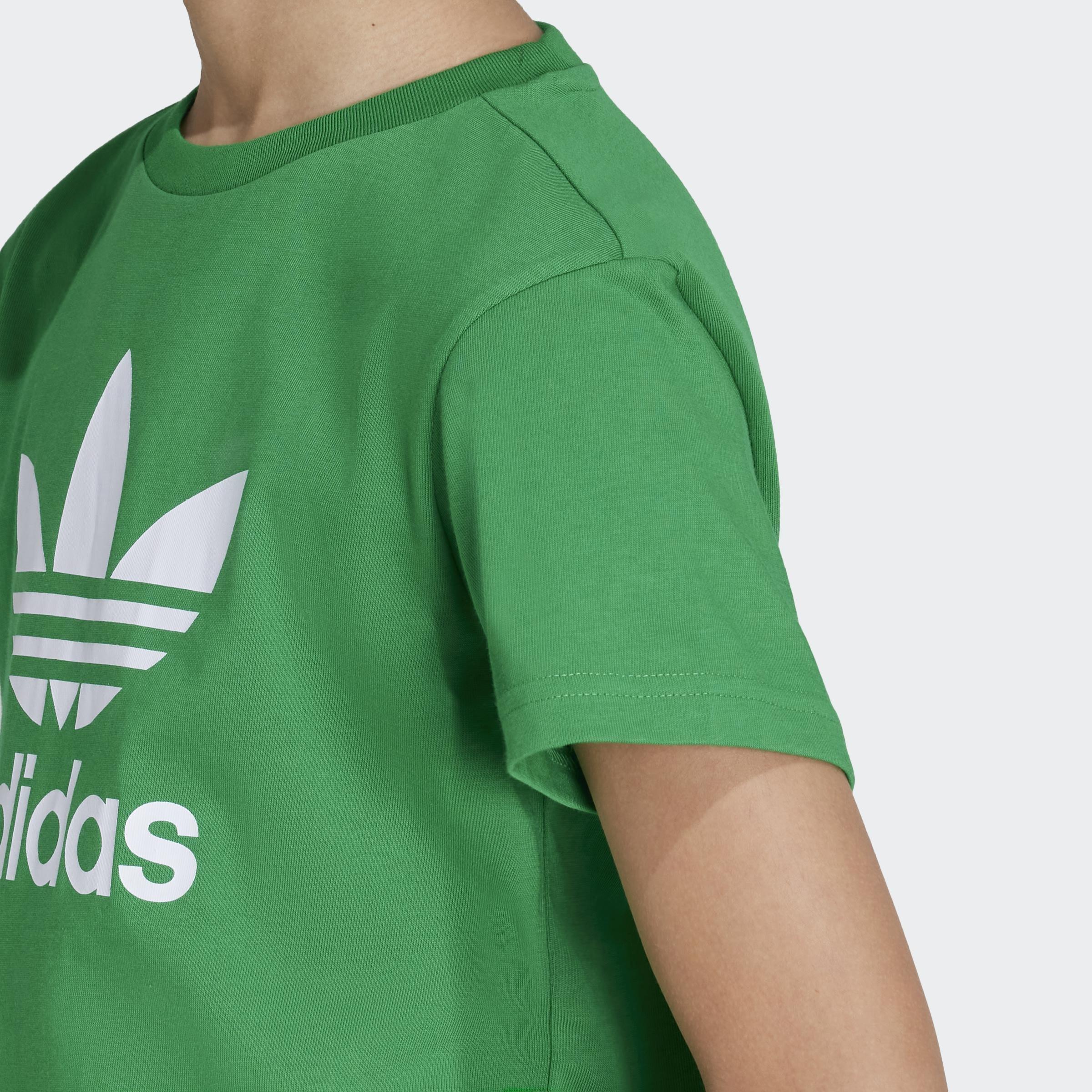 Kids Unisex Adicolor Trefoil T-Shirt, Green, A901_ONE, large image number 3