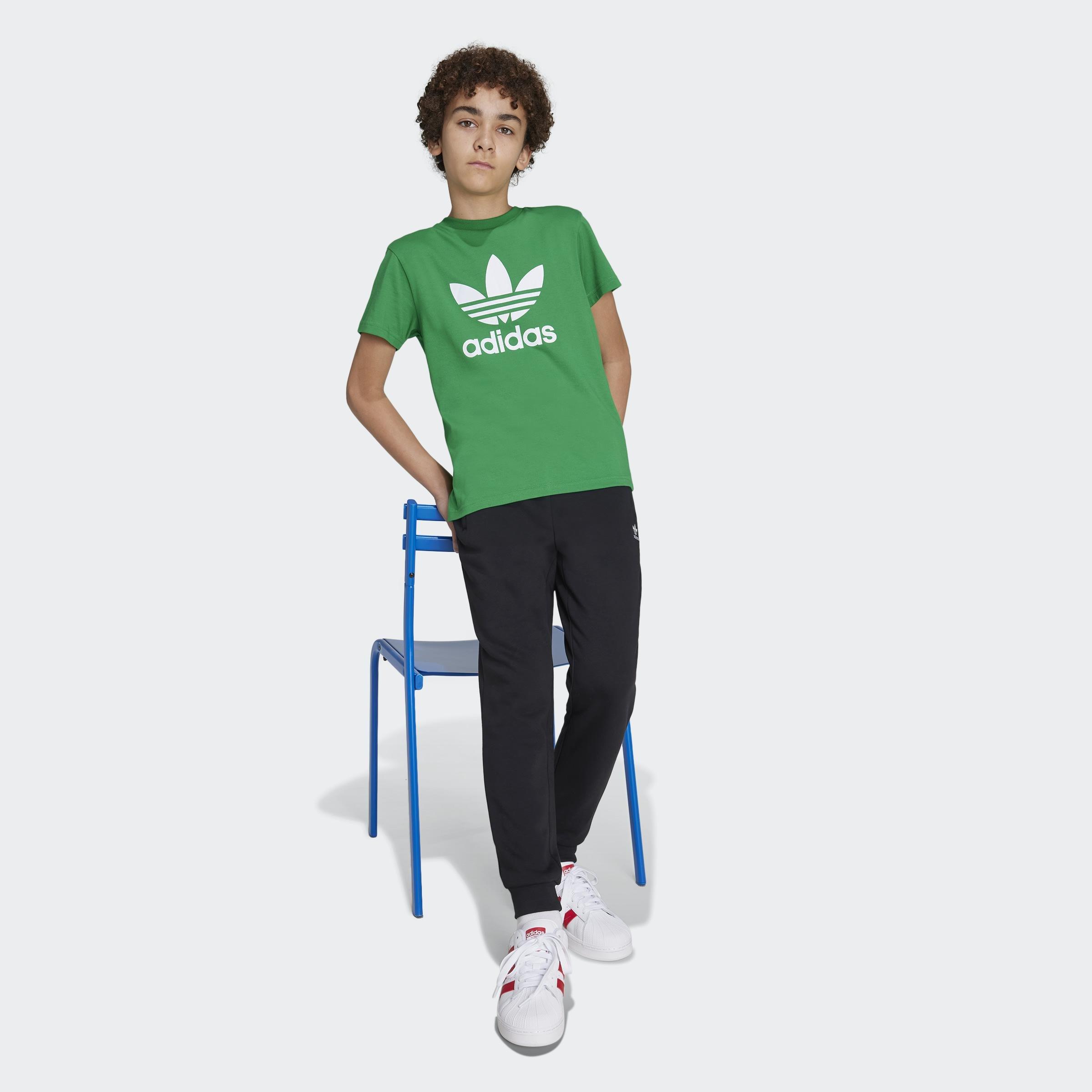 Kids Unisex Adicolor Trefoil T-Shirt, Green, A901_ONE, large image number 5