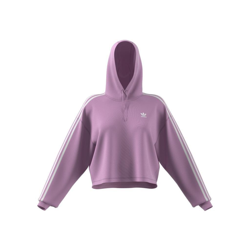 Adicolor 3-Stripes Short Hoodie, Purple, , large image number 7