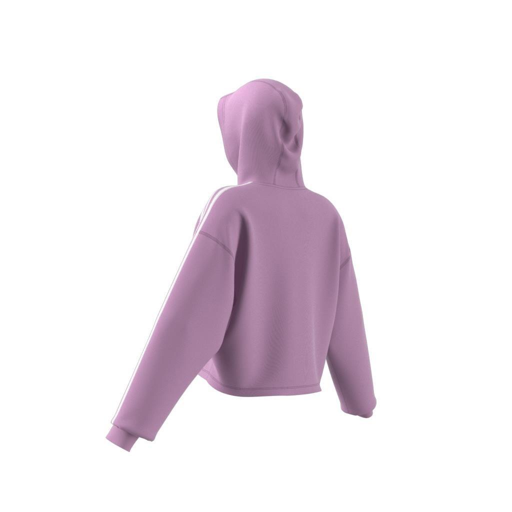 Adicolor 3-Stripes Short Hoodie, Purple, , large image number 9