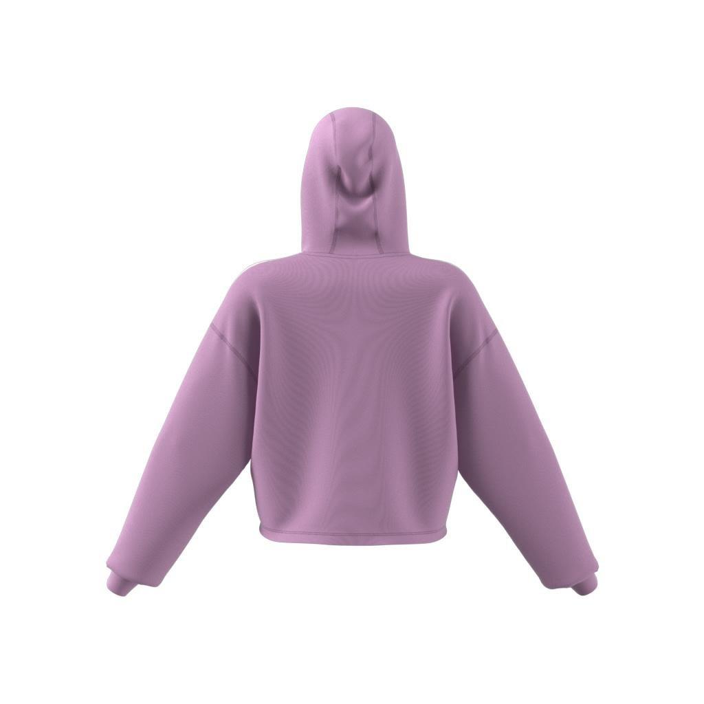 Adicolor 3-Stripes Short Hoodie, Purple, , large image number 12