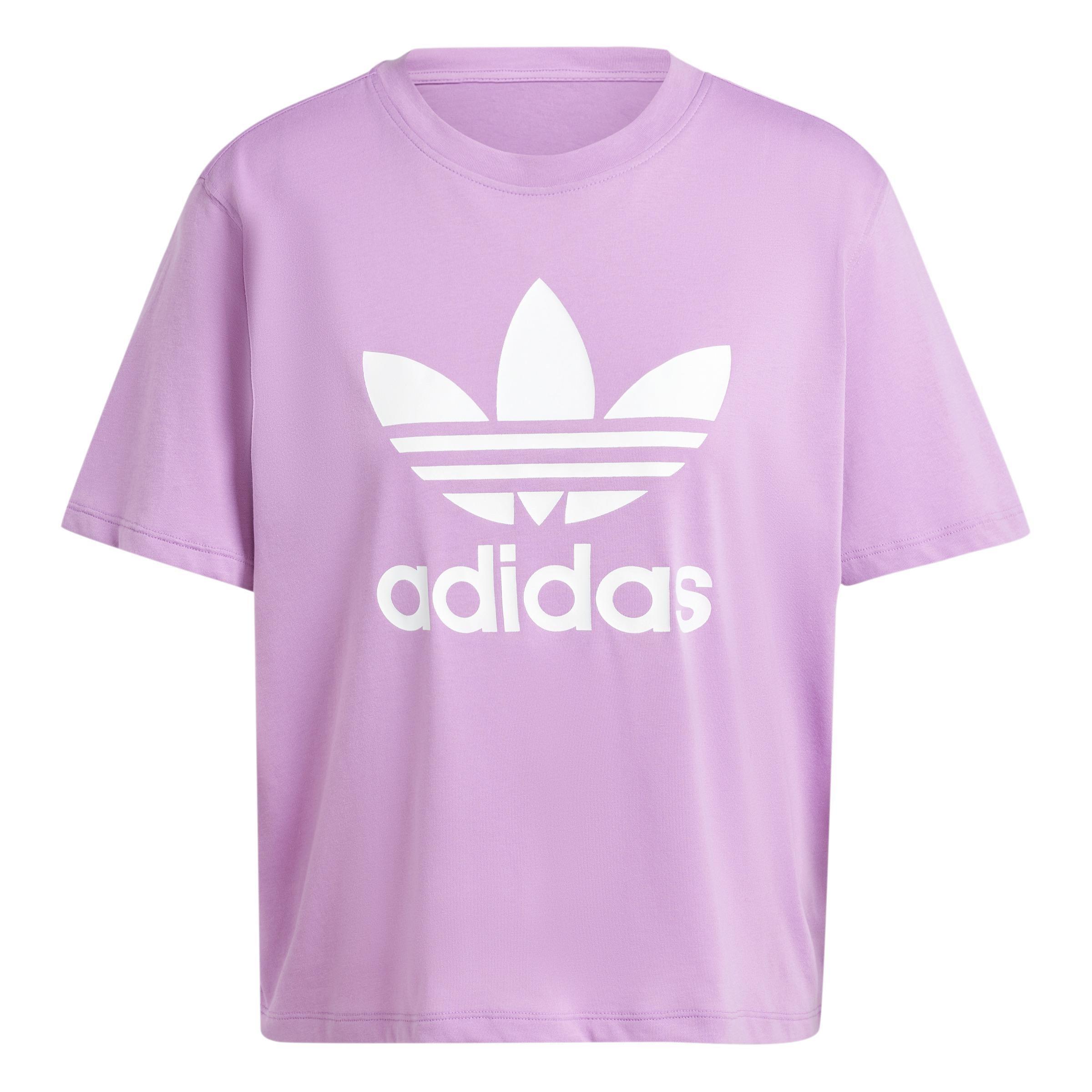 Adicolor Trefoil Boxy T-Shirt, Purple, A901_ONE, large image number 1