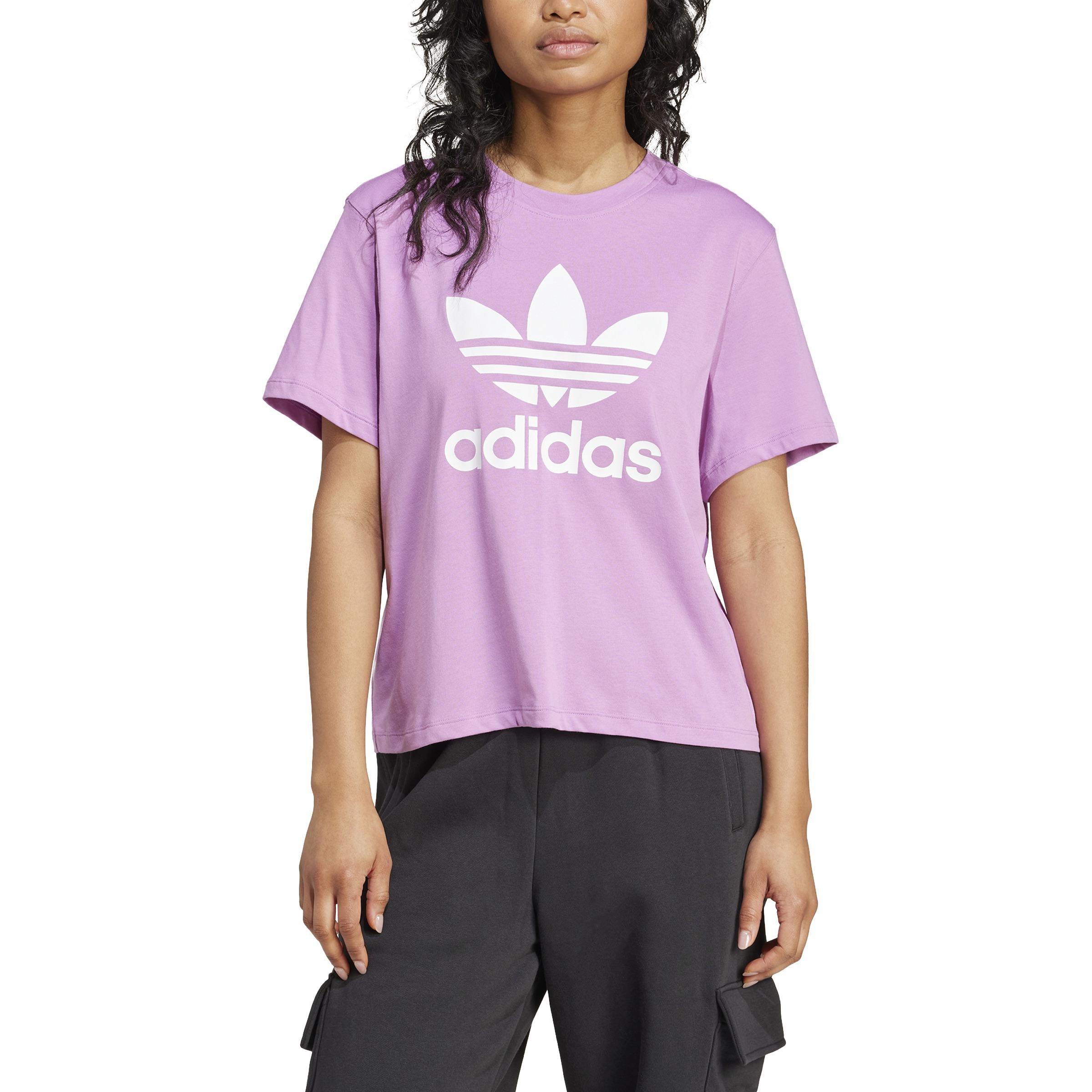 Adicolor Trefoil Boxy T-Shirt, Purple, A901_ONE, medium