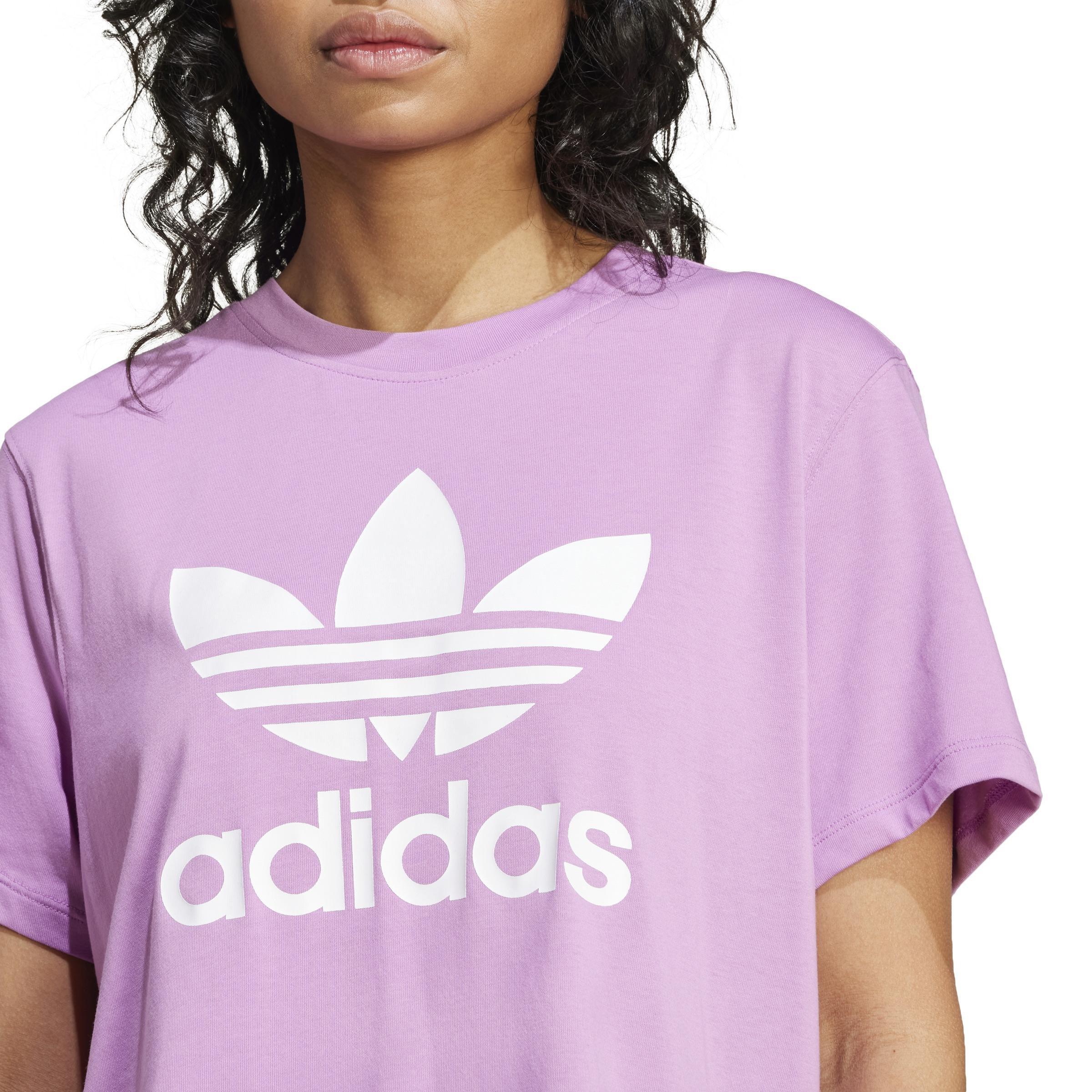 Adicolor Trefoil Boxy T-Shirt, Purple, A901_ONE, large image number 5