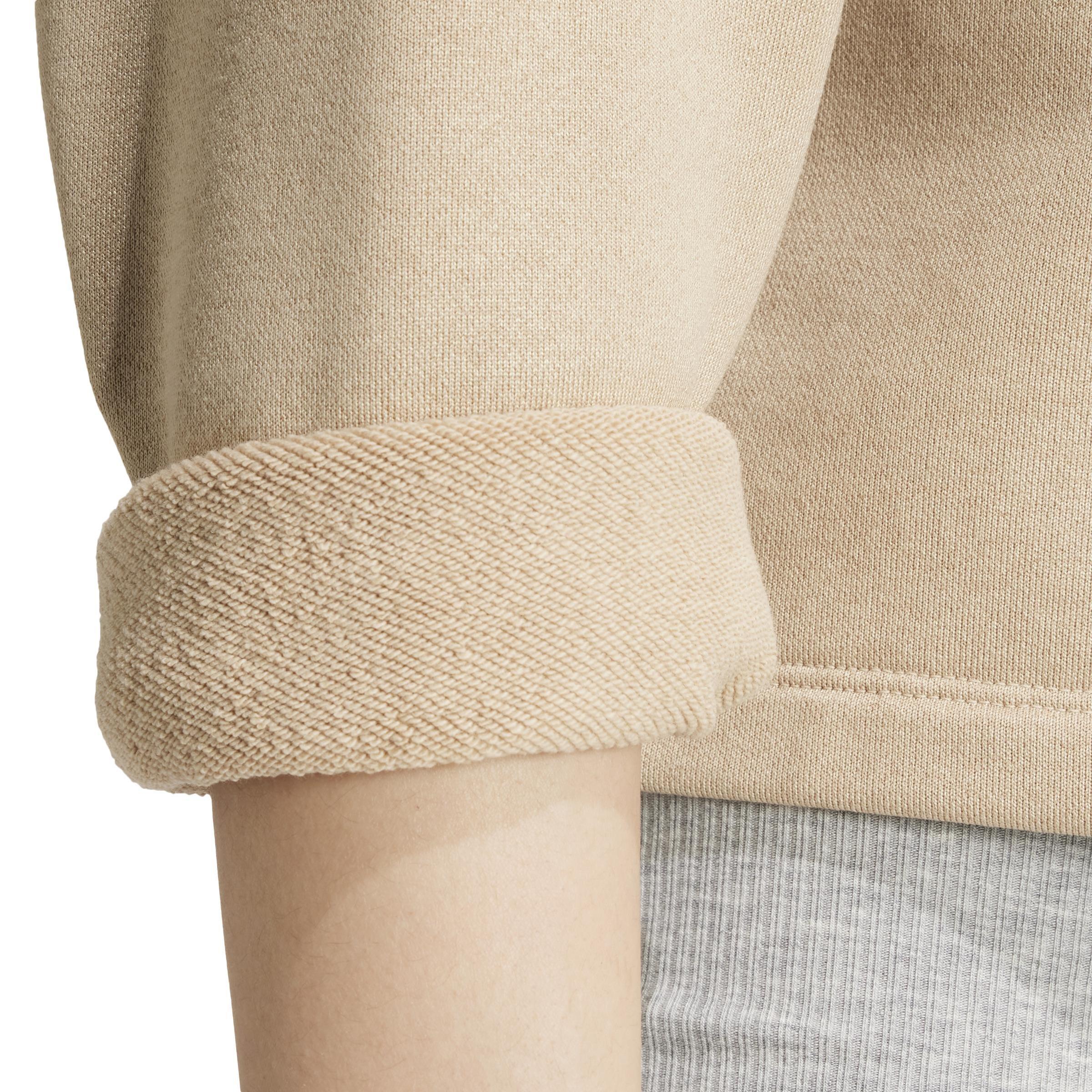 Trefoil Cropped Hoodie, Beige, A901_ONE, large image number 4