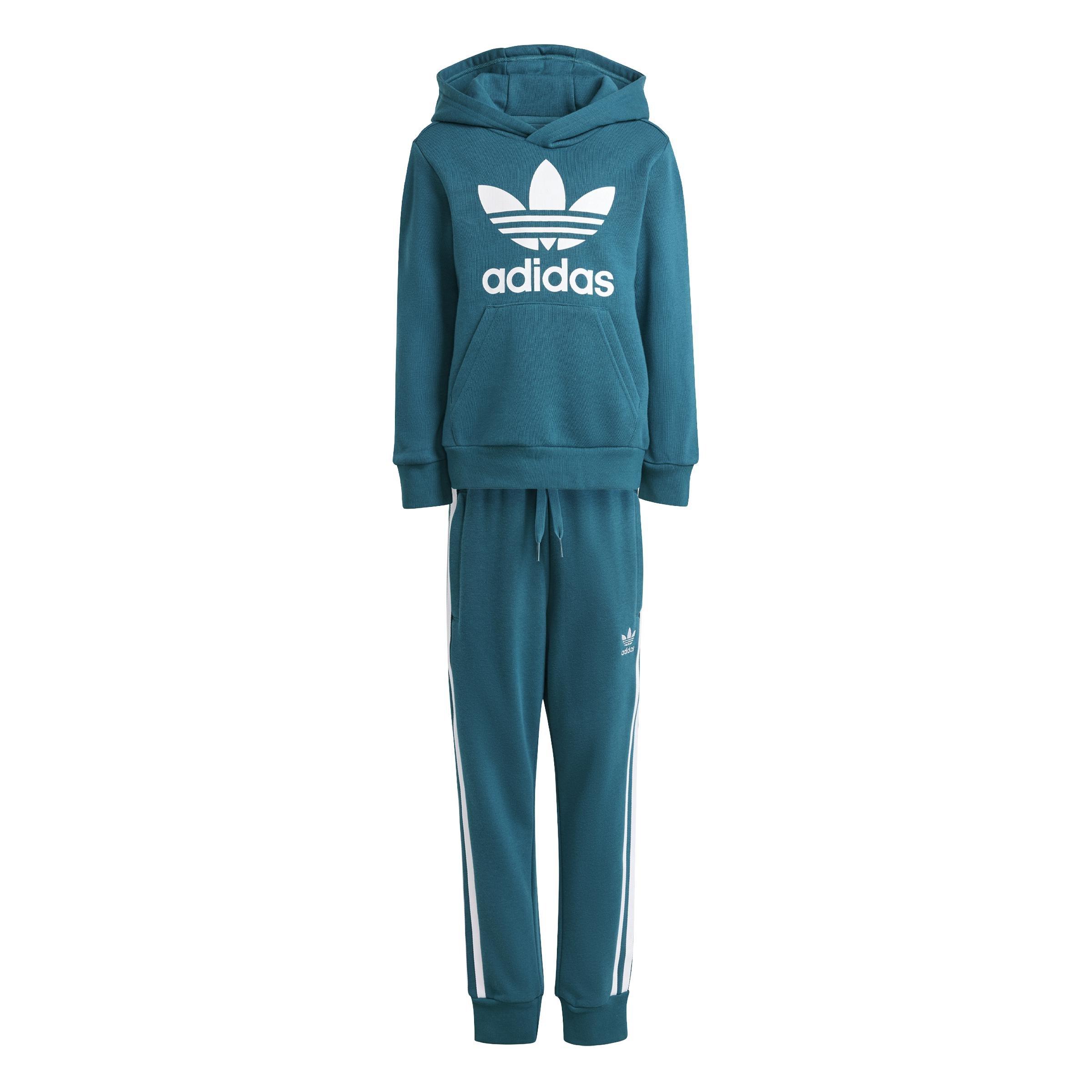 Unisex Kids Adicolor Hoodie Set, Turquoise, A901_ONE, large image number 0
