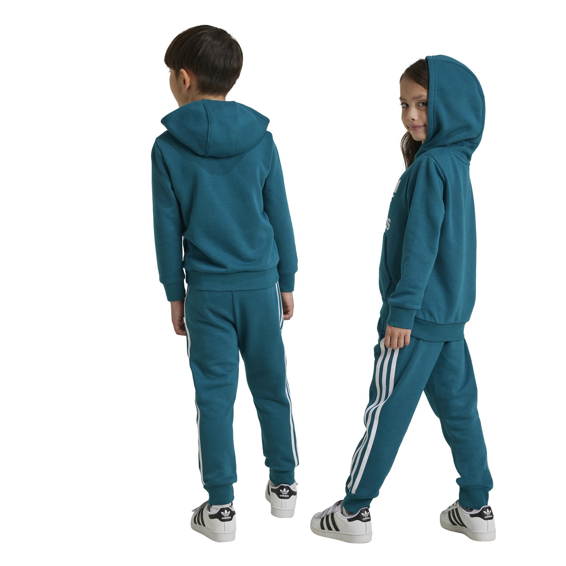 Unisex Kids Adicolor Hoodie Set, Turquoise, A901_ONE, large image number 1