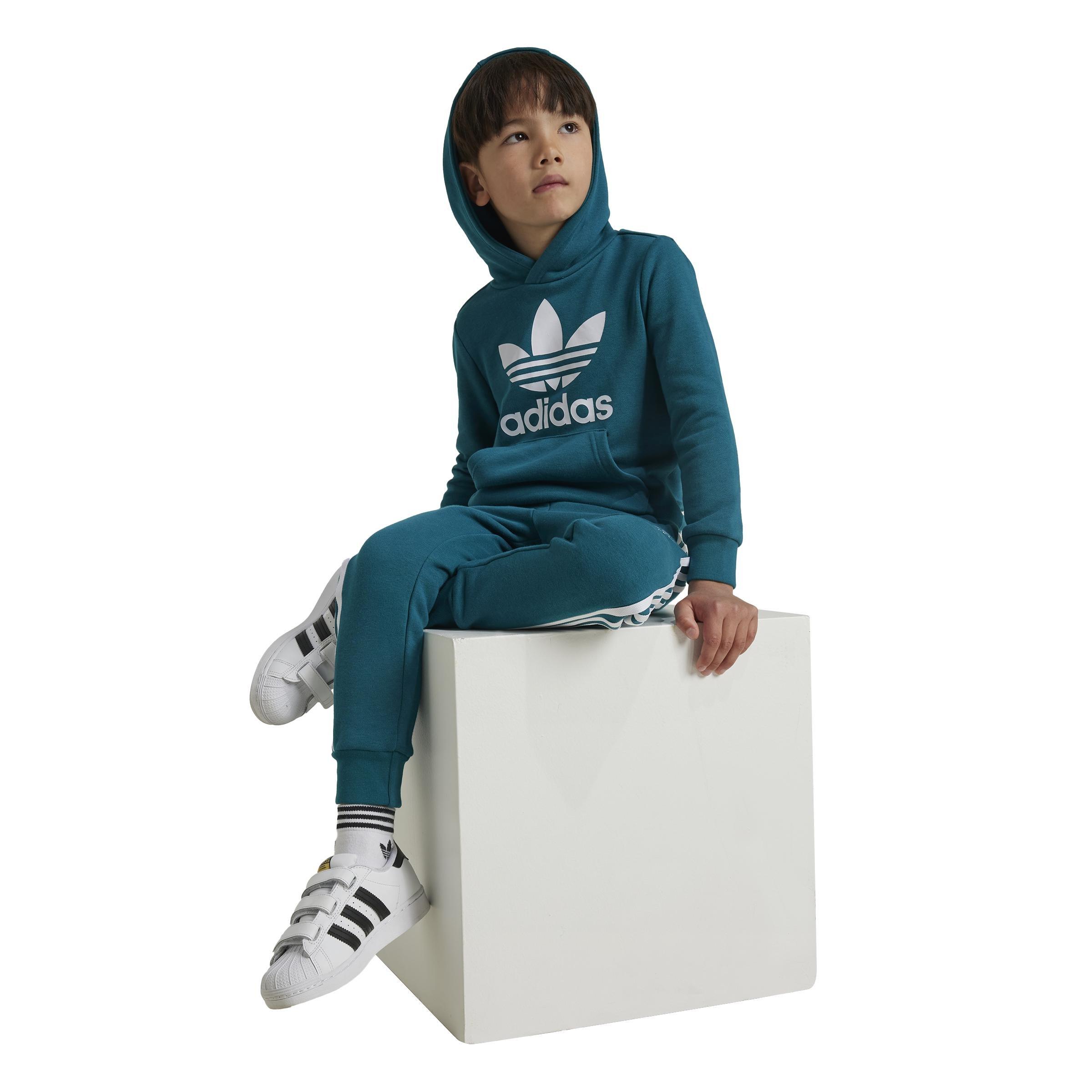 Unisex Kids Adicolor Hoodie Set, Turquoise, , large image number 5