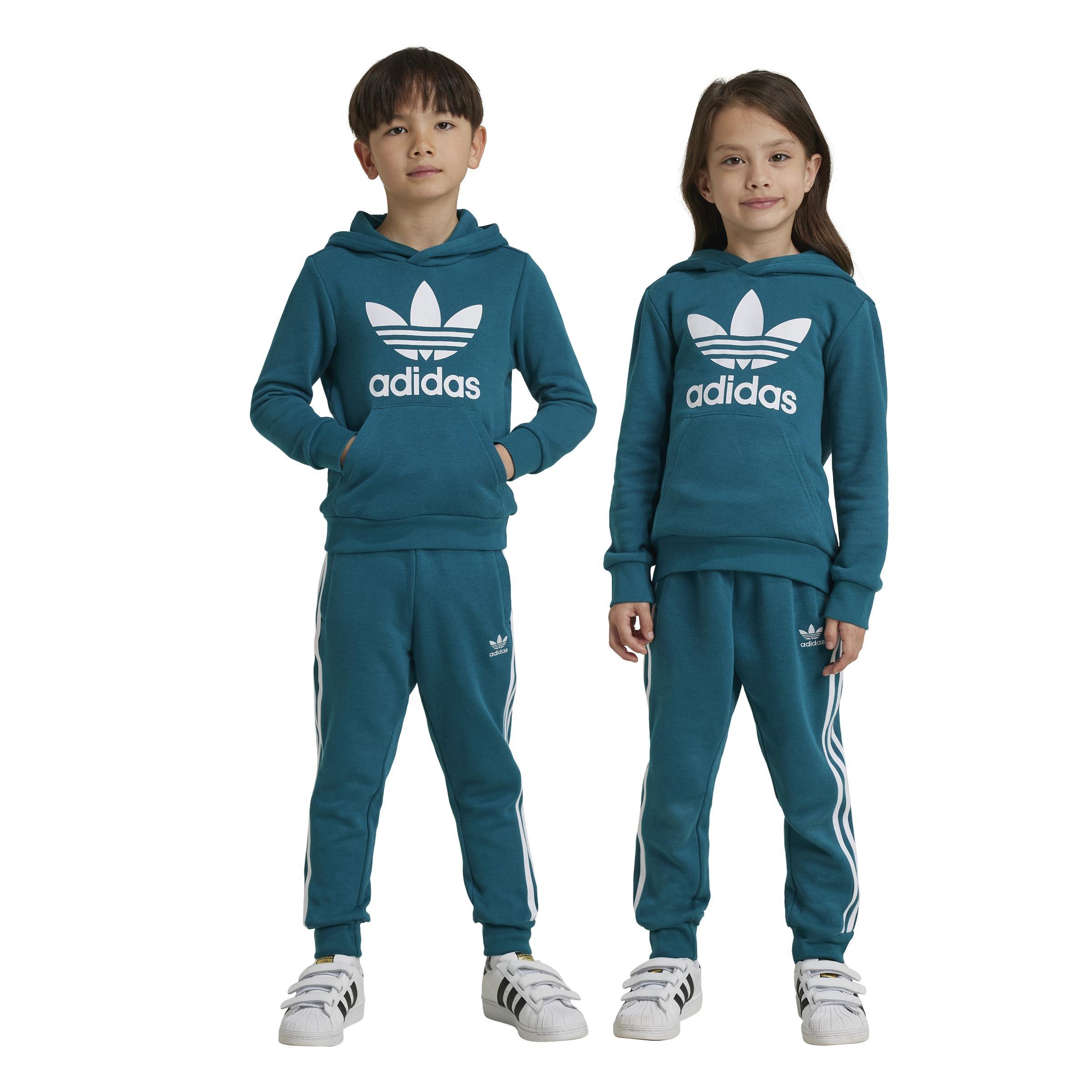 Unisex Kids Adicolor Hoodie Set, Turquoise, , large image number 6
