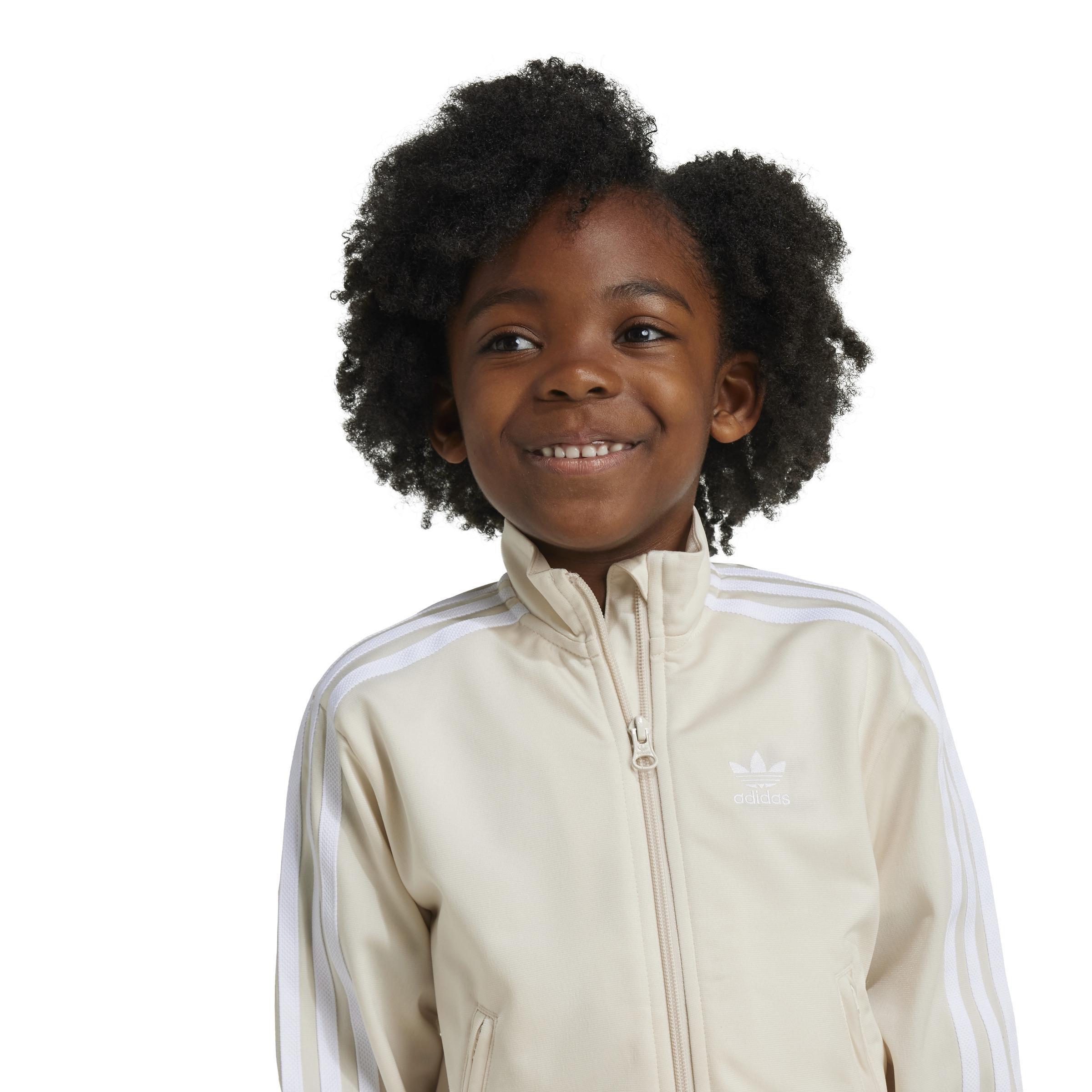 Unisex Kids Adicolor Firebird Track Suit, White, , large image number 3
