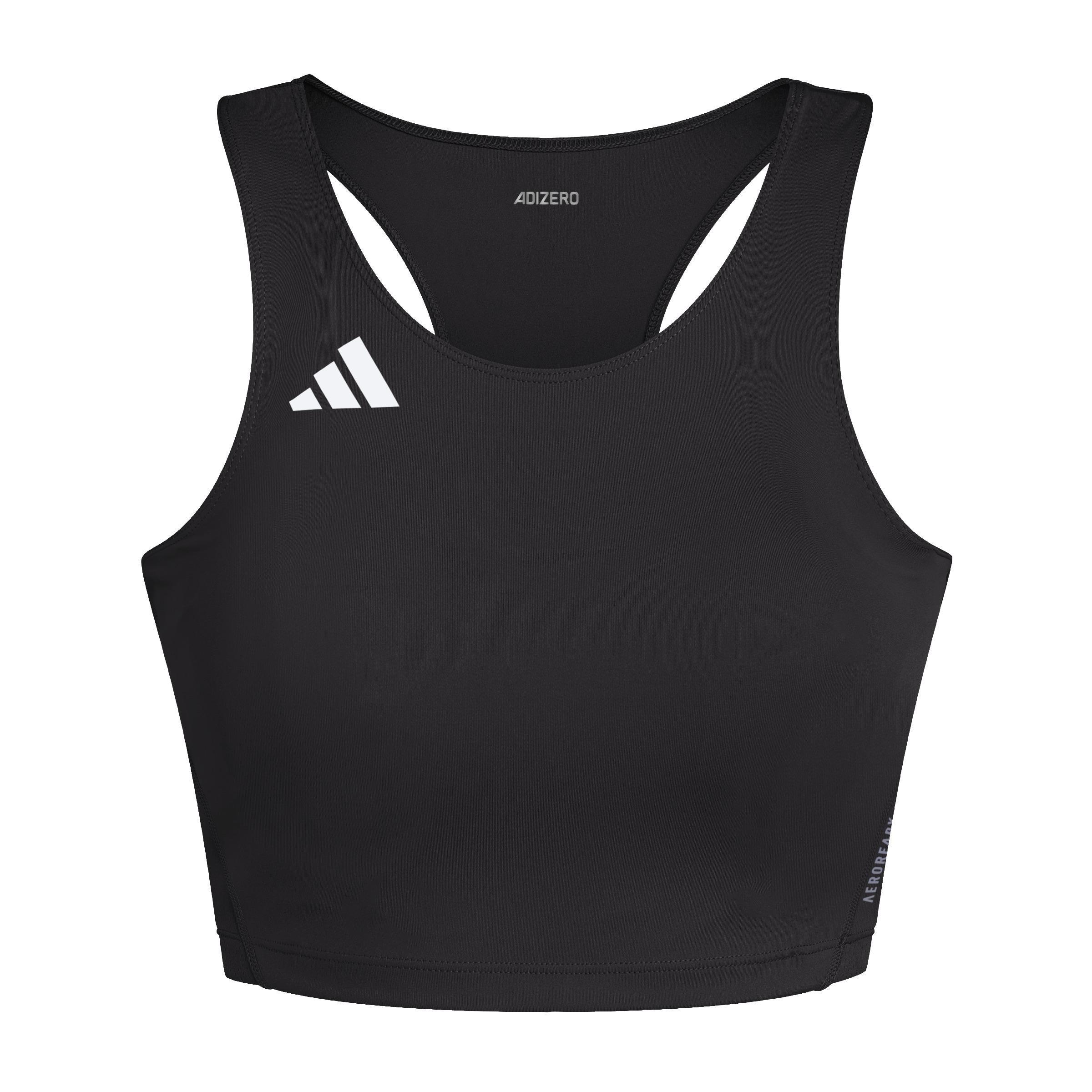Adizero Essentials Running Crop Top, Black, A901_ONE, large image number 0
