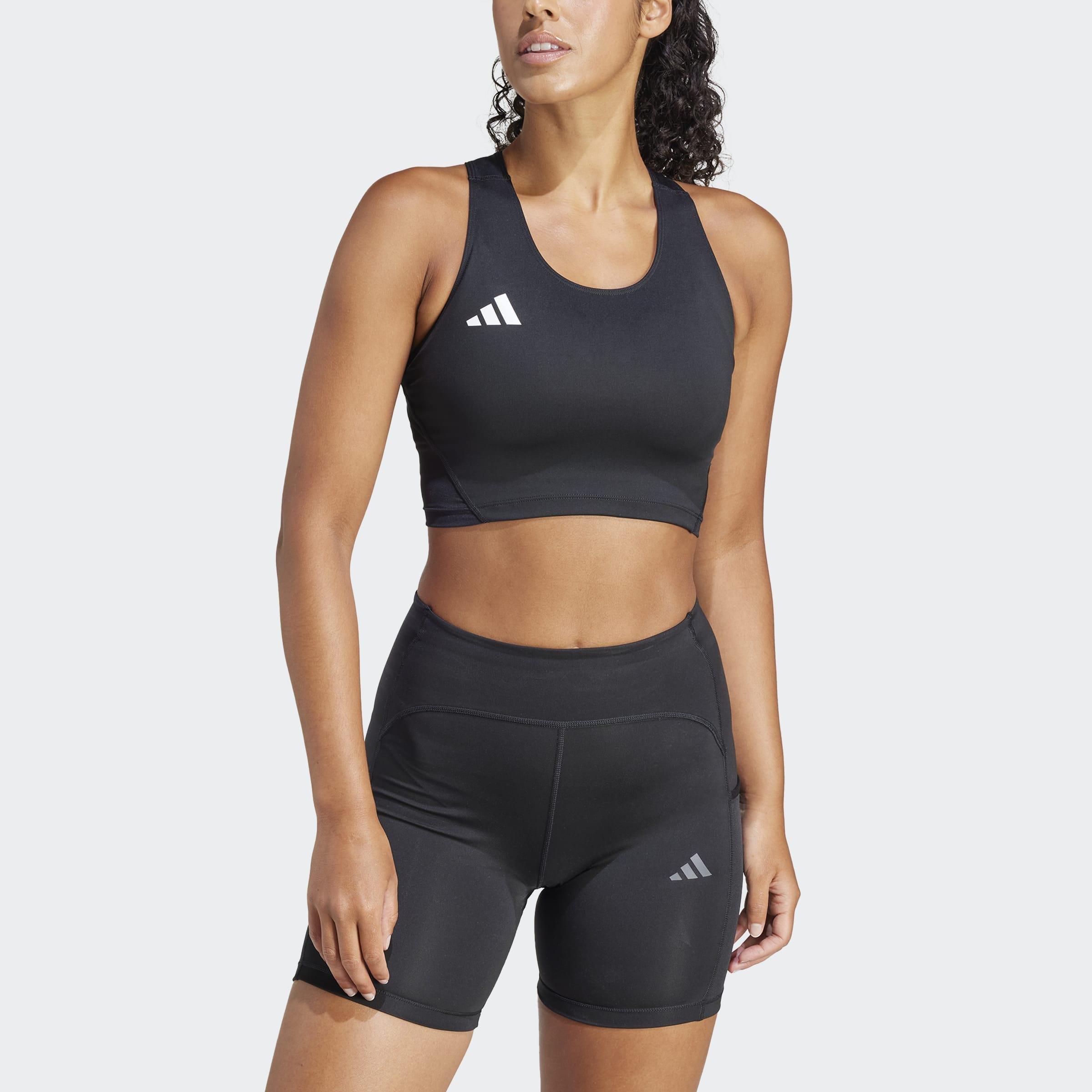 Adizero Essentials Running Crop Top, Black, A901_ONE, large image number 4