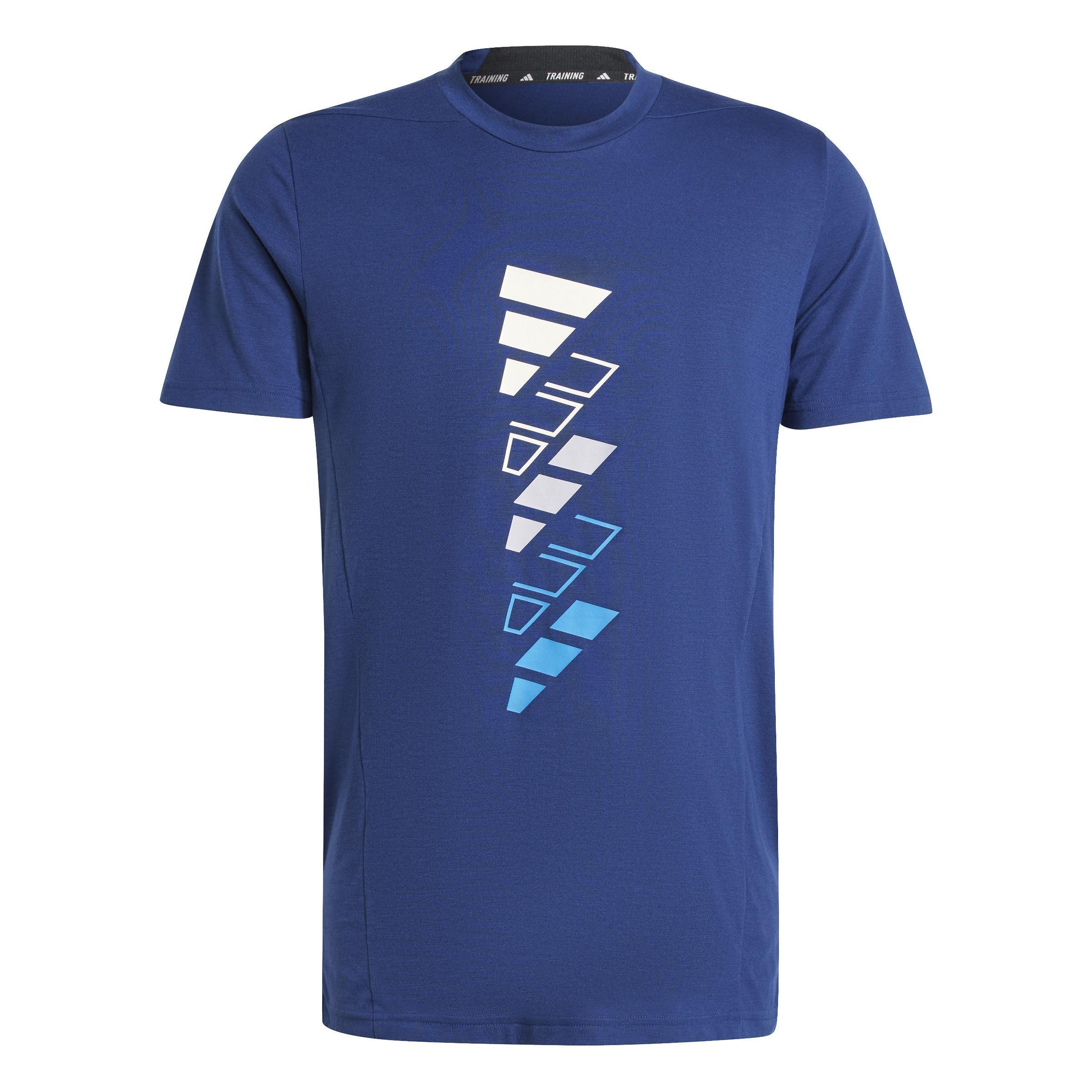 AEROREADY Designed for Training Logo Graphic T-Shirt, Blue, A901_ONE, large image number 2