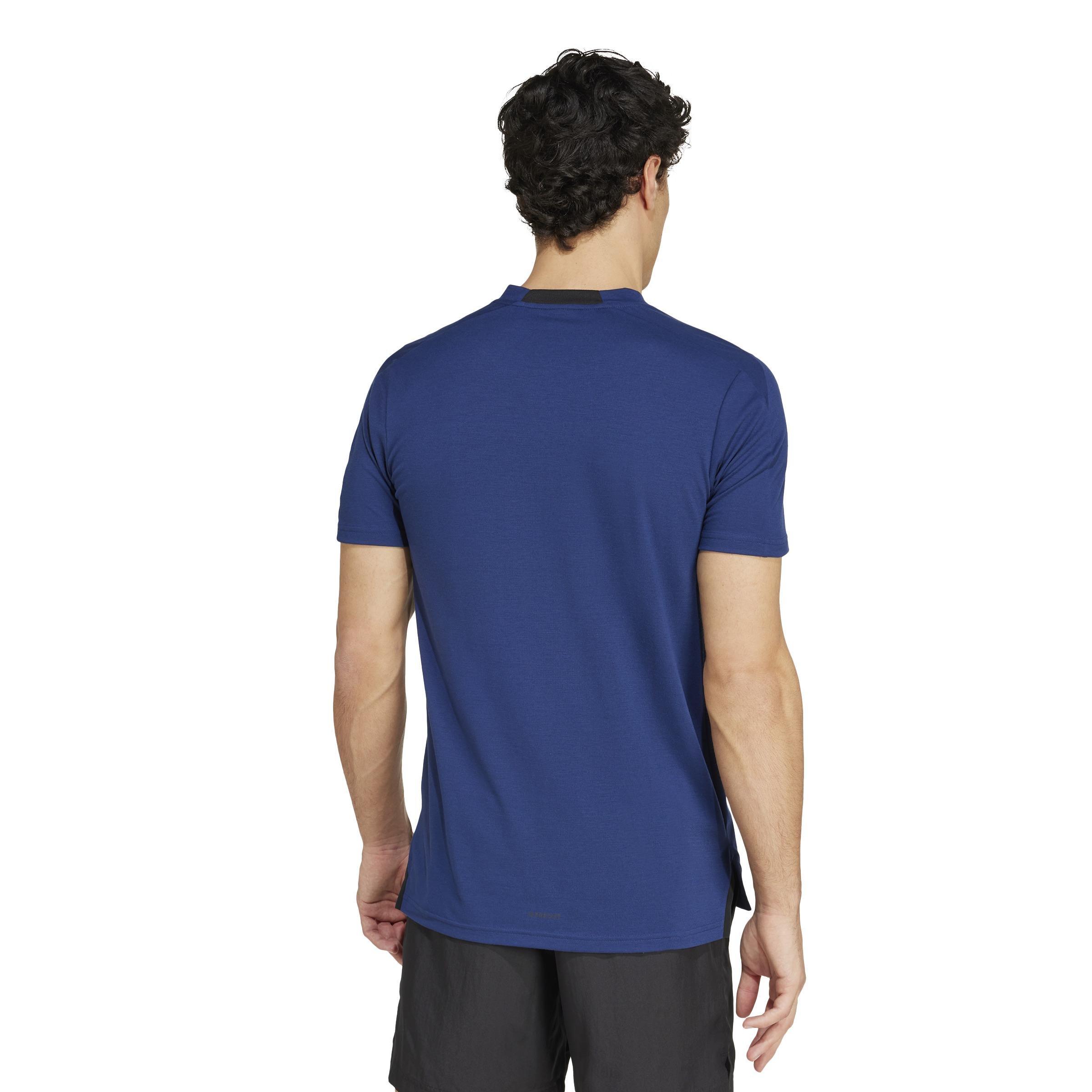 AEROREADY Designed for Training Logo Graphic T-Shirt, Blue, A901_ONE, large image number 3