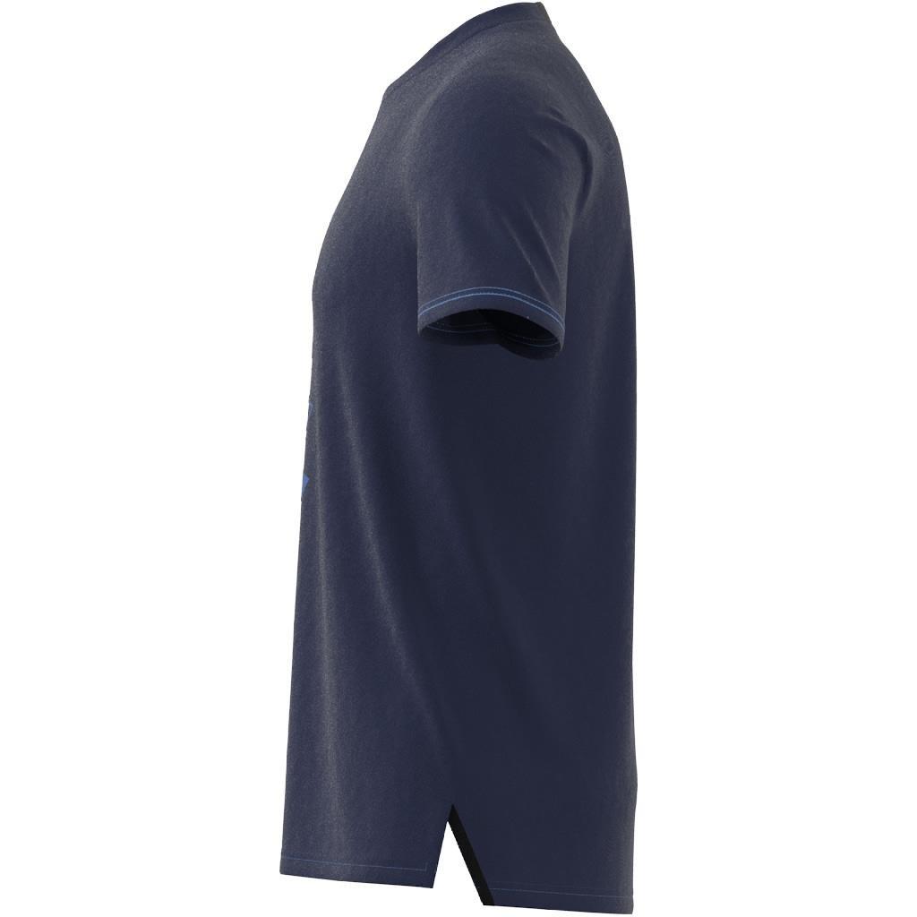 AEROREADY Designed for Training Logo Graphic T-Shirt, Blue, A901_ONE, large image number 8