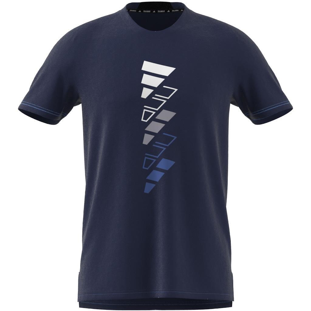 AEROREADY Designed for Training Logo Graphic T-Shirt, Blue, A901_ONE, large image number 11