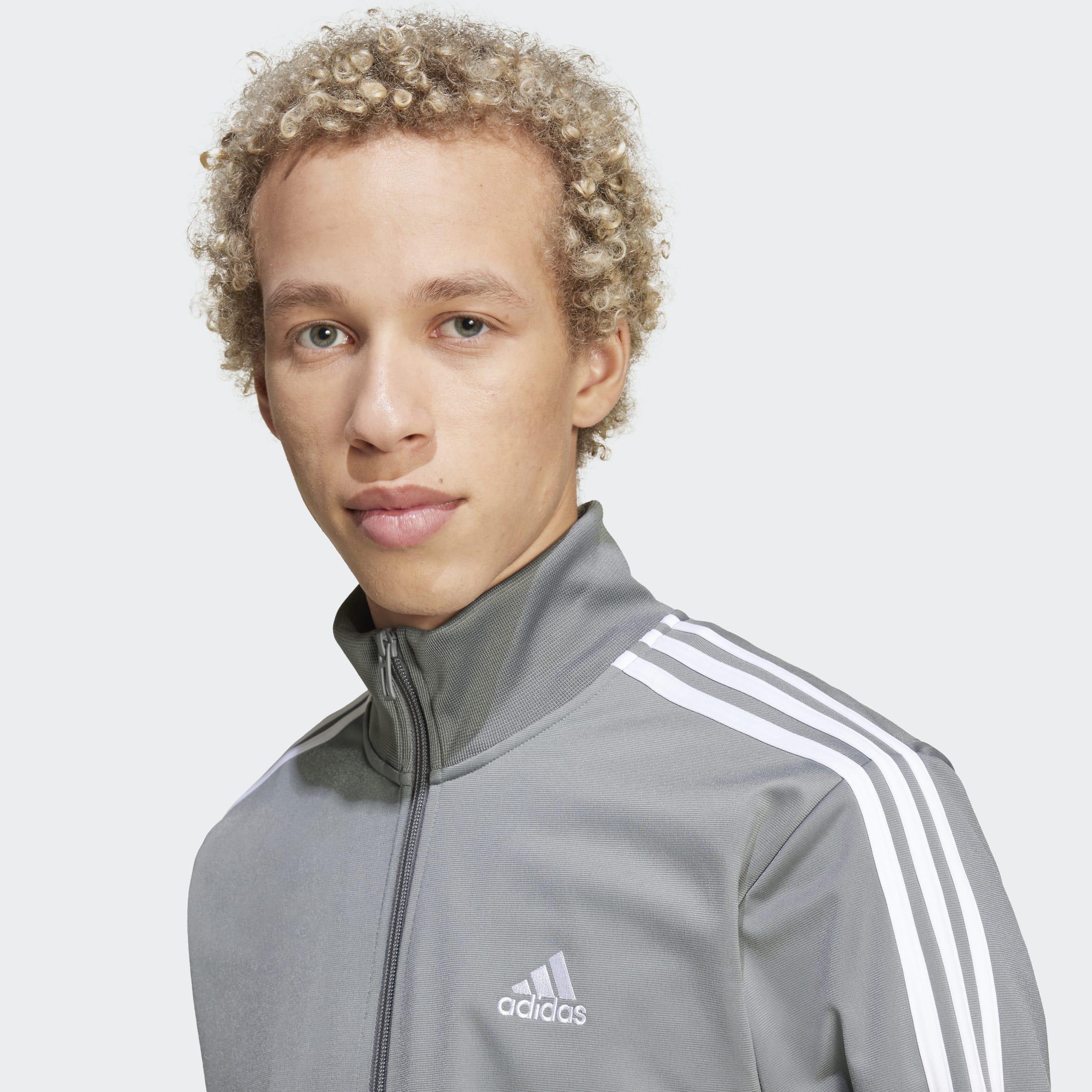 Basic 3-Stripes Tricot Track Suit, Grey, A901_ONE, large image number 3