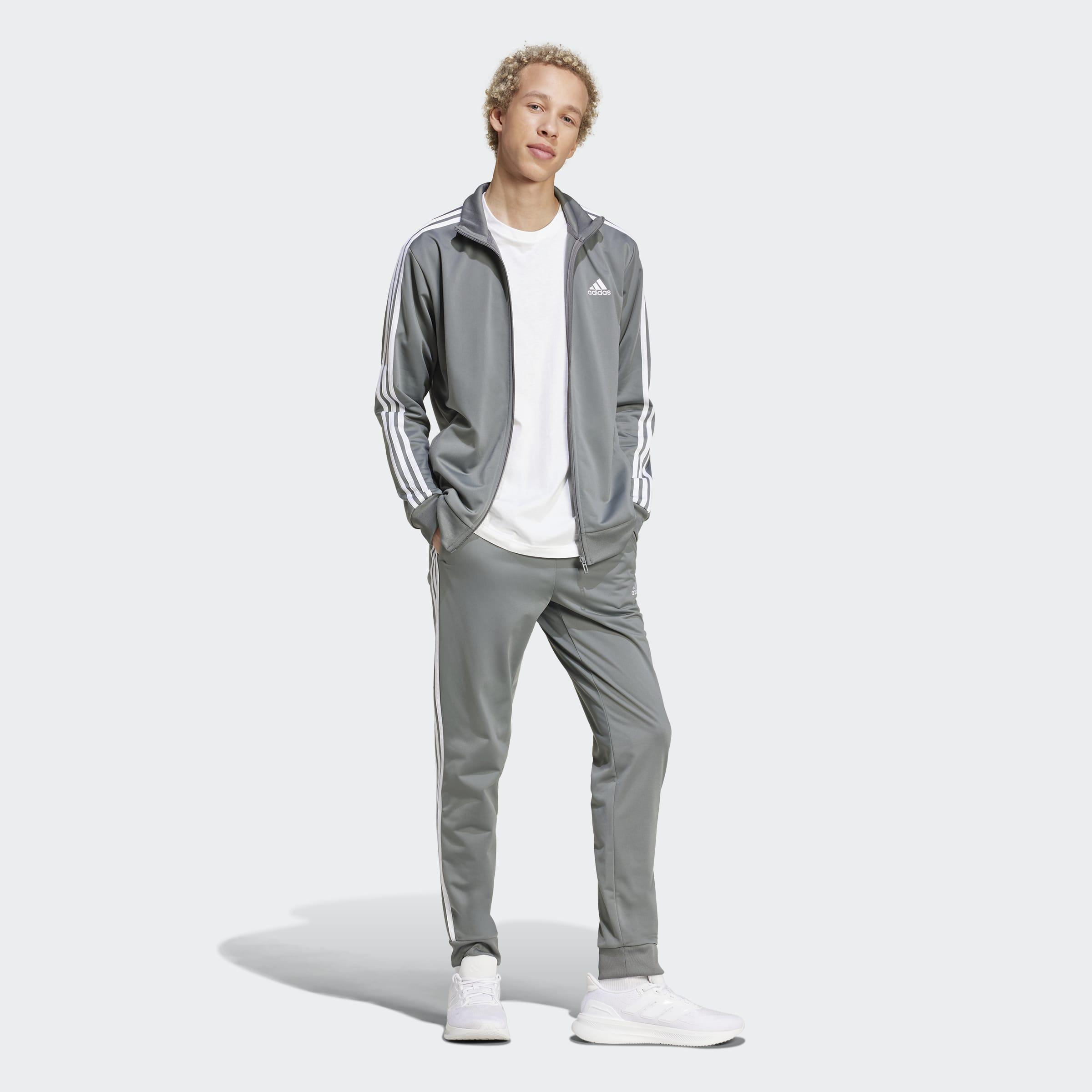 Basic 3-Stripes Tricot Track Suit, Grey, A901_ONE, large image number 5