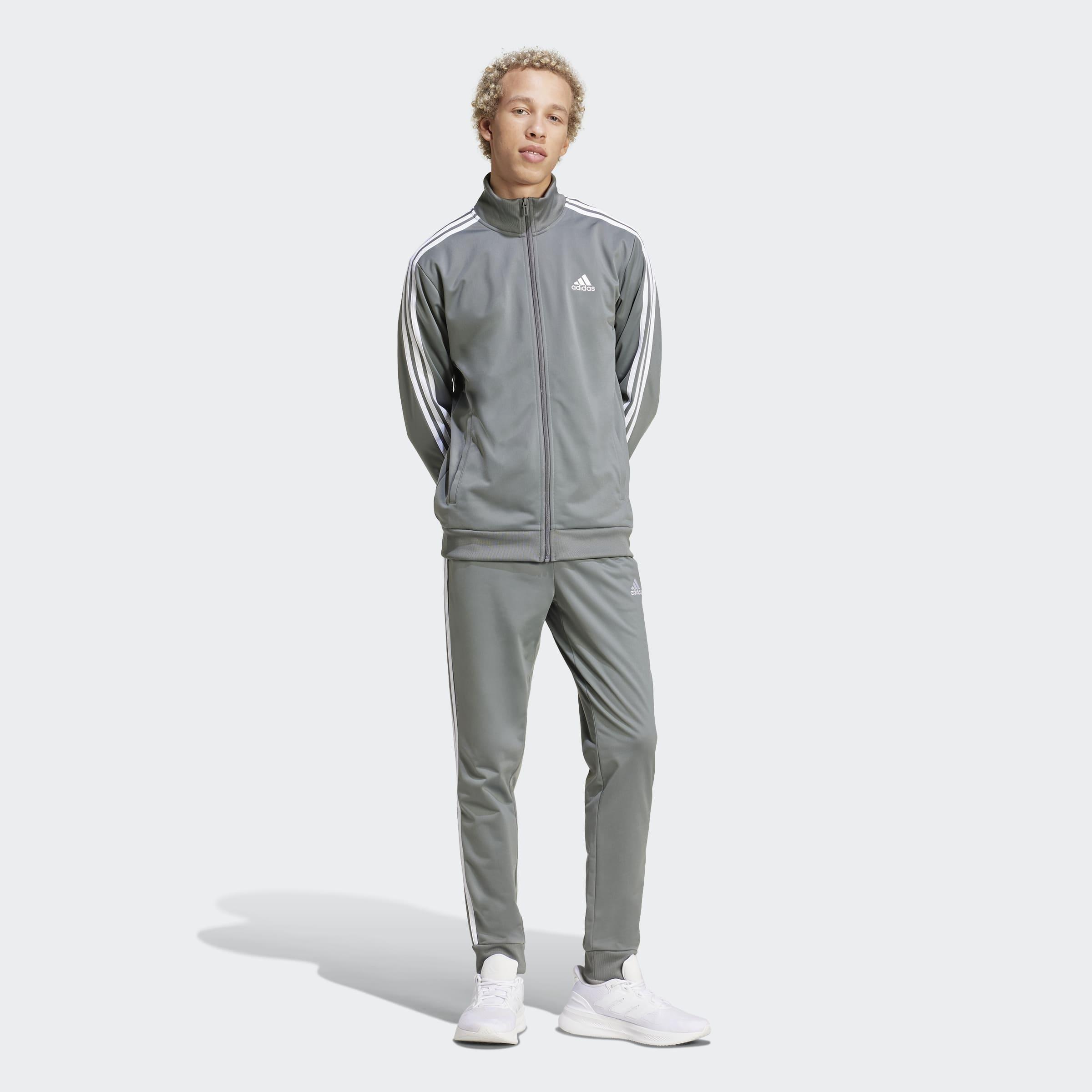 Basic 3-Stripes Tricot Track Suit, Grey, A901_ONE, large image number 8