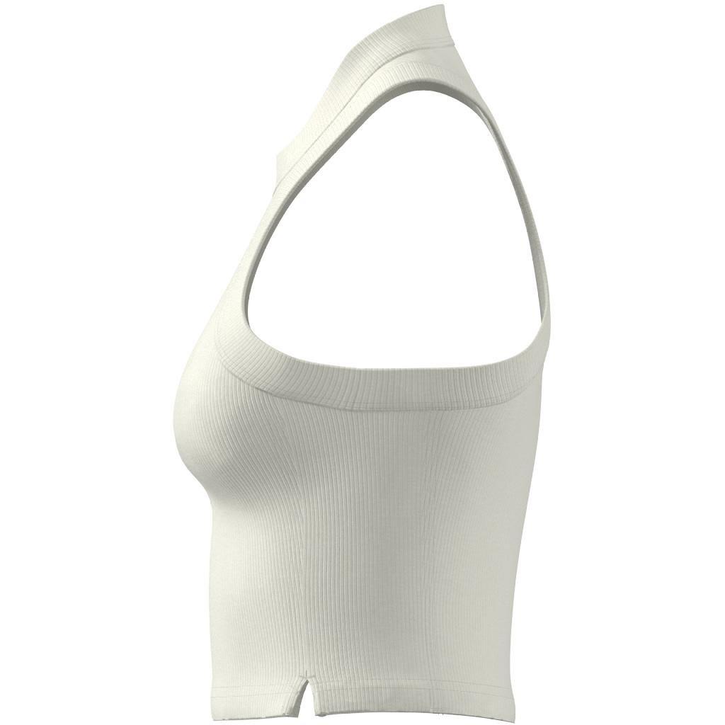 Lounge Ribbed Crop Tank Top, White, A901_ONE, large image number 9