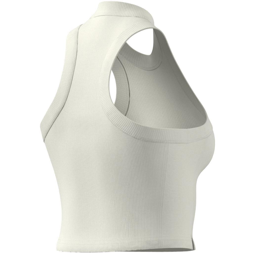 Lounge Ribbed Crop Tank Top, White, A901_ONE, large image number 12