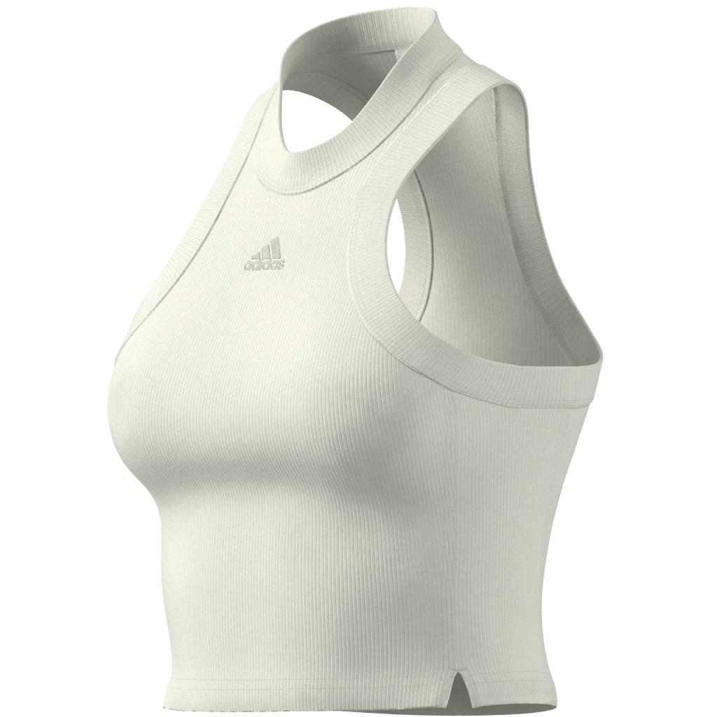 Lounge Ribbed Crop Tank Top, White, A901_ONE, large image number 13