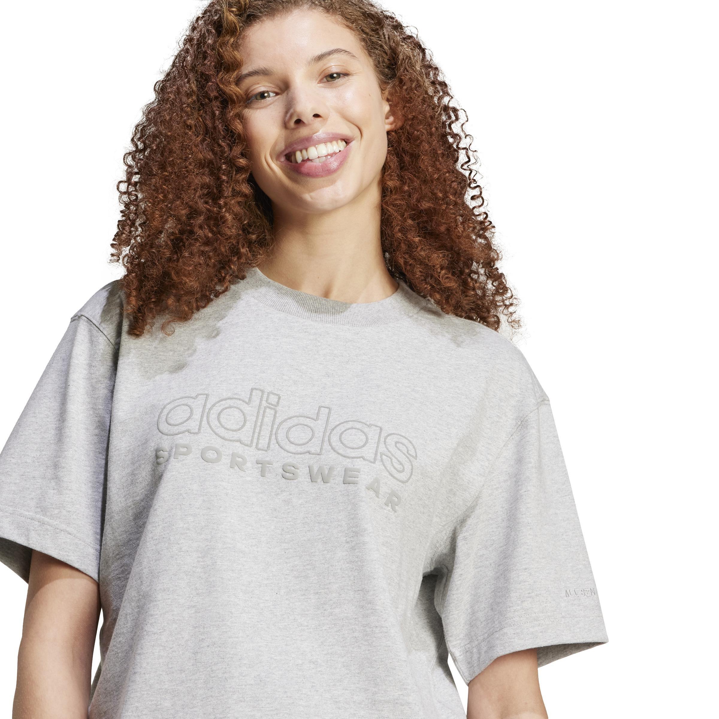 ALL SZN Graphic Loose T-Shirt, Grey, , large image number 4