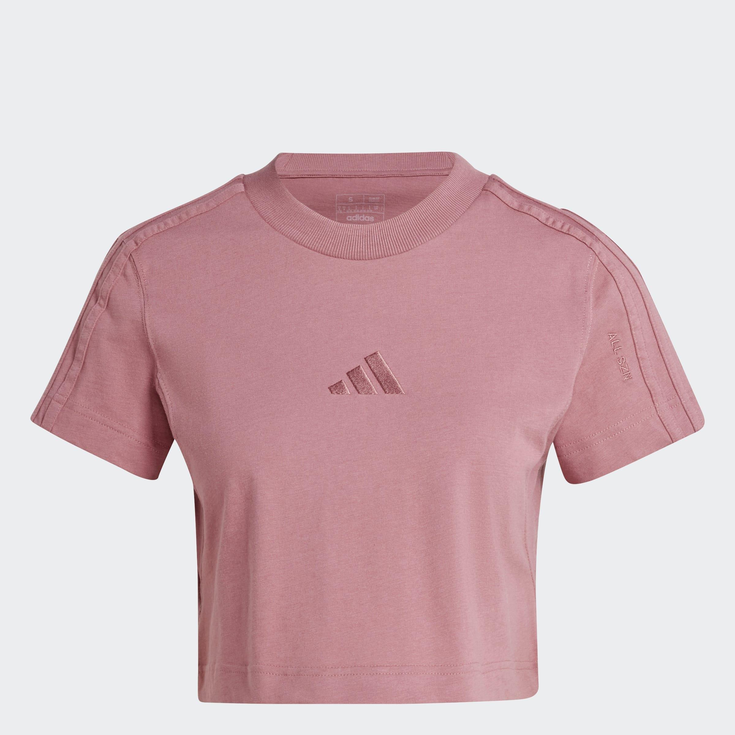 ALL SZN 3-Stripes Slim T-Shirt, Red