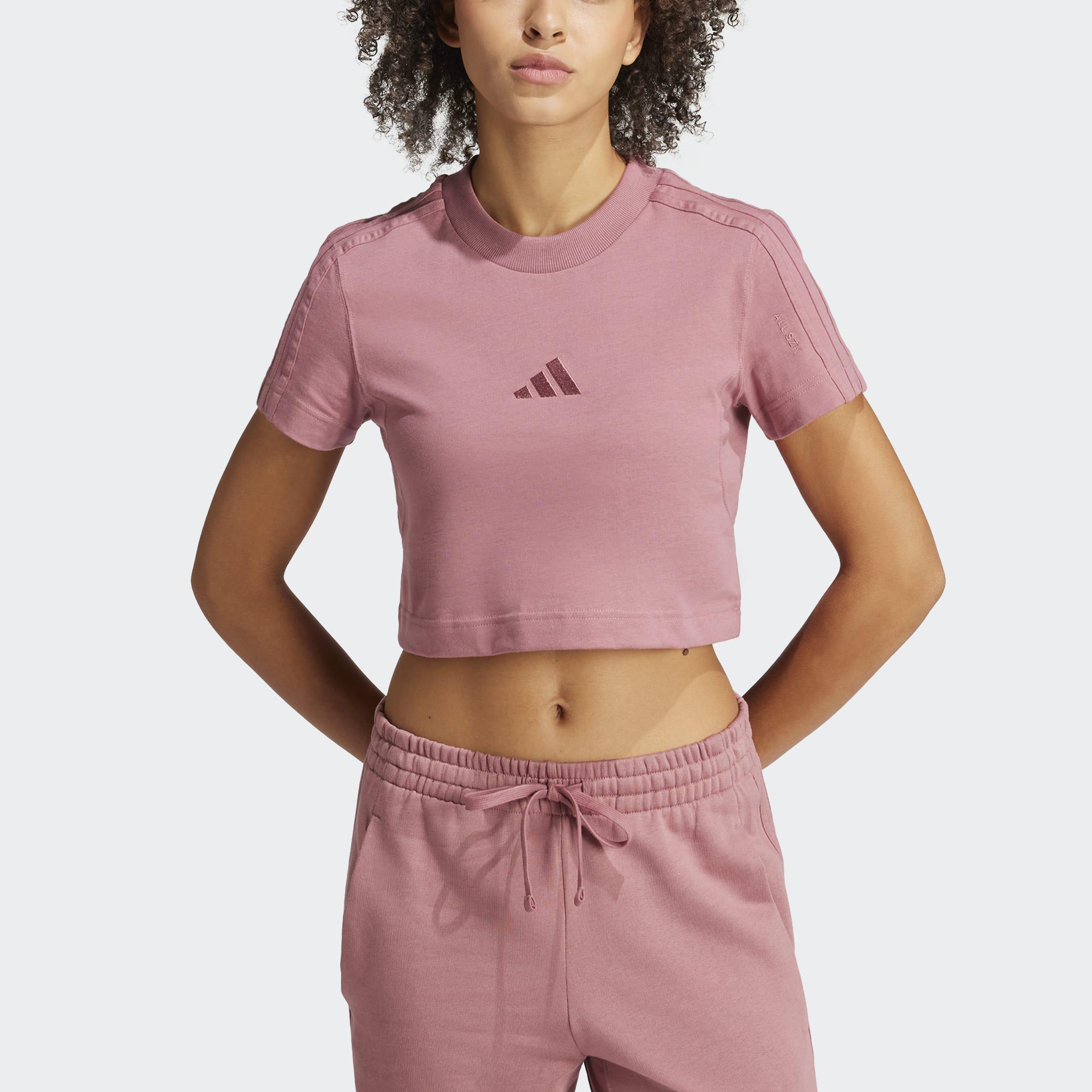 ALL SZN 3-Stripes Slim T-Shirt, Red