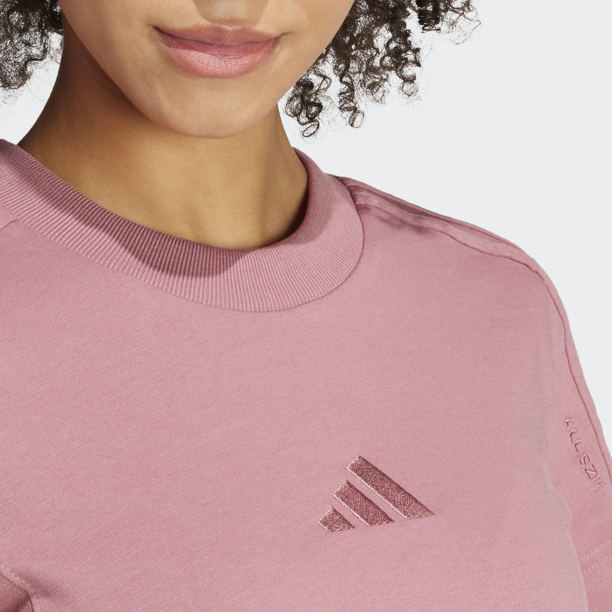 ALL SZN 3-Stripes Slim T-Shirt, Red, A901_ONE, large image number 4