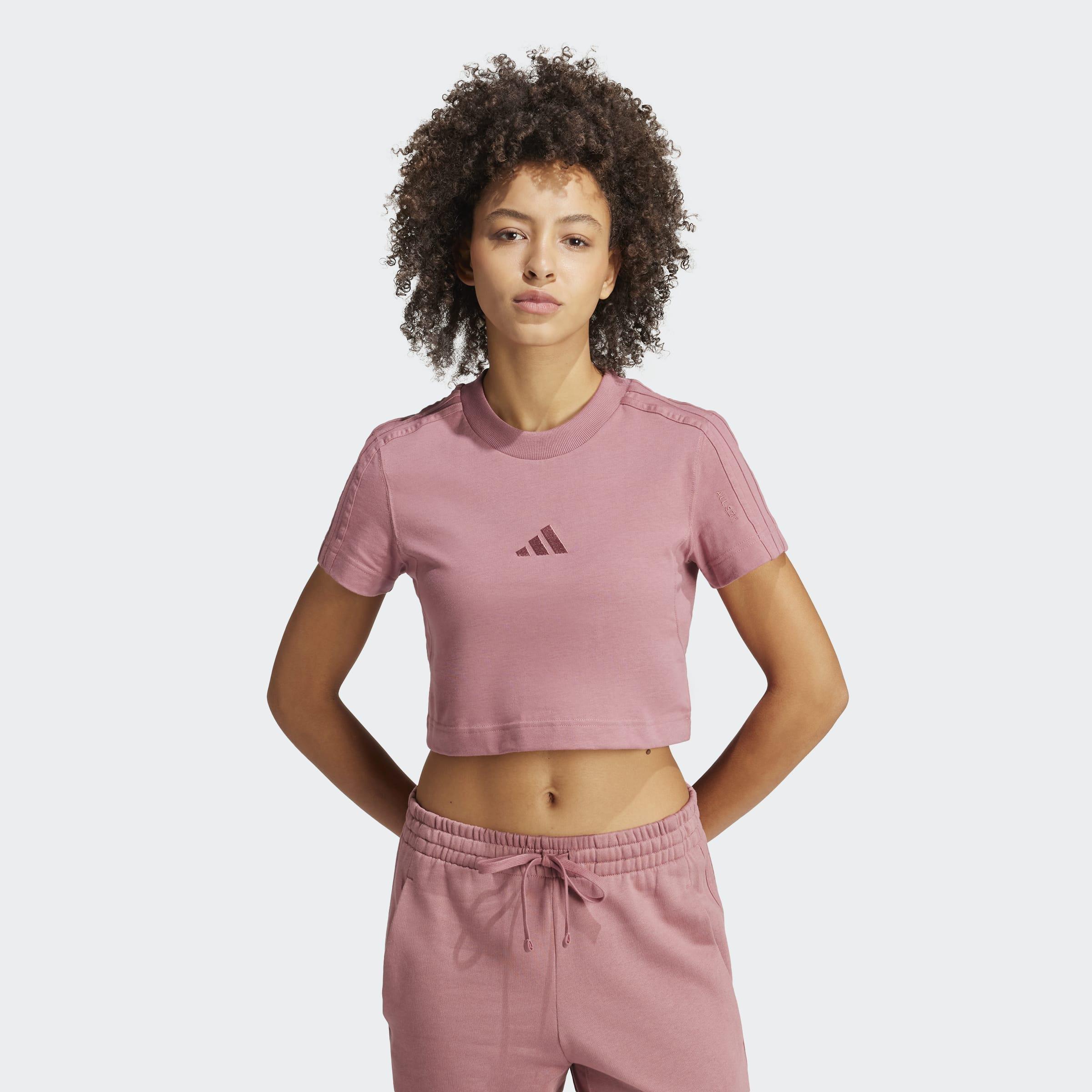 ALL SZN 3-Stripes Slim T-Shirt, Red, A901_ONE, large image number 5