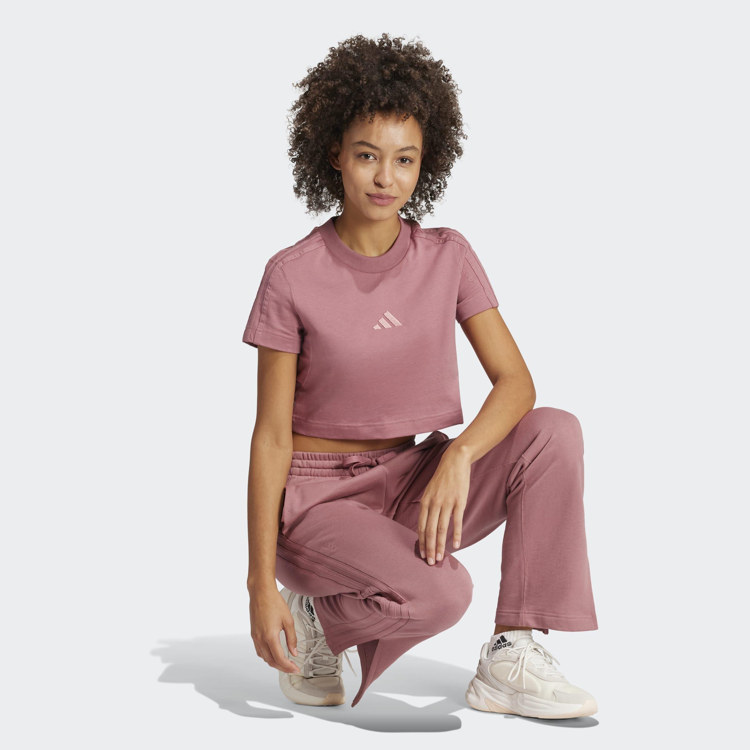 ALL SZN 3-Stripes Slim T-Shirt, Red, A901_ONE, large image number 6