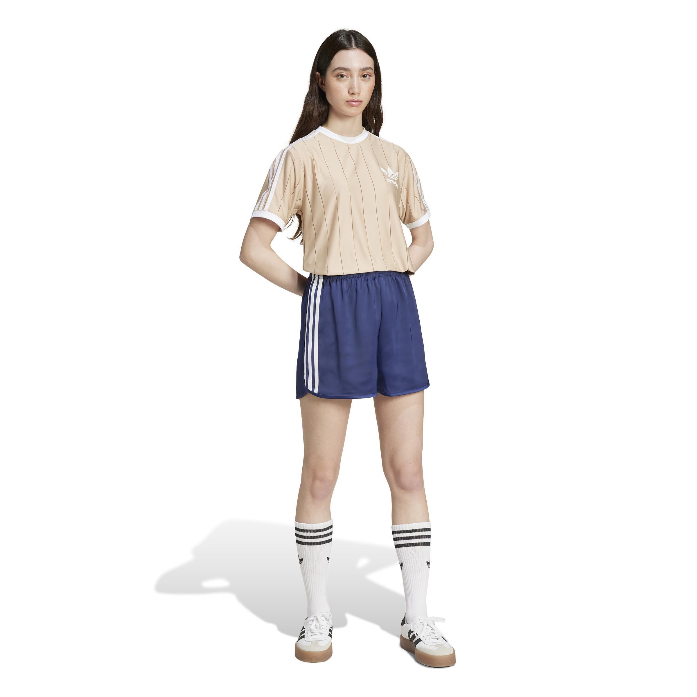 Adicolor 3-Stripes Pinstripe T-Shirt, Beige, , large image number 7