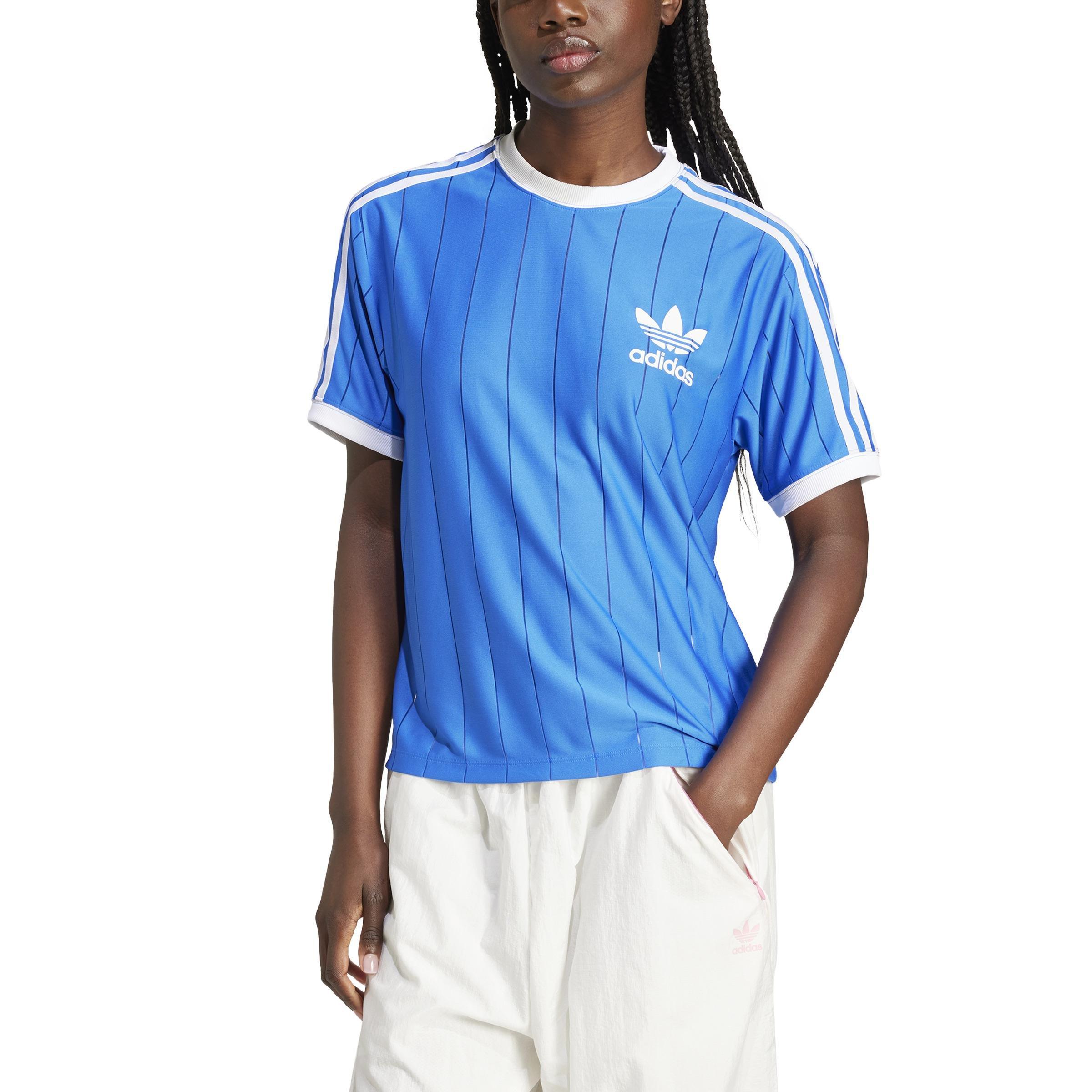 Adicolor 3-Stripes Pinstripe T-Shirt, Blue, A901_ONE, large image number 0
