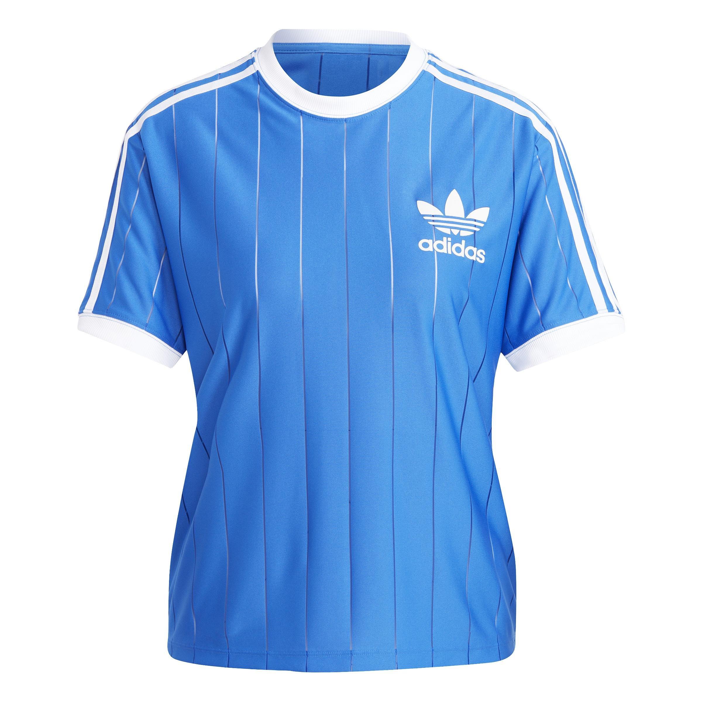 Adicolor 3-Stripes Pinstripe T-Shirt, Blue, A901_ONE, large image number 1